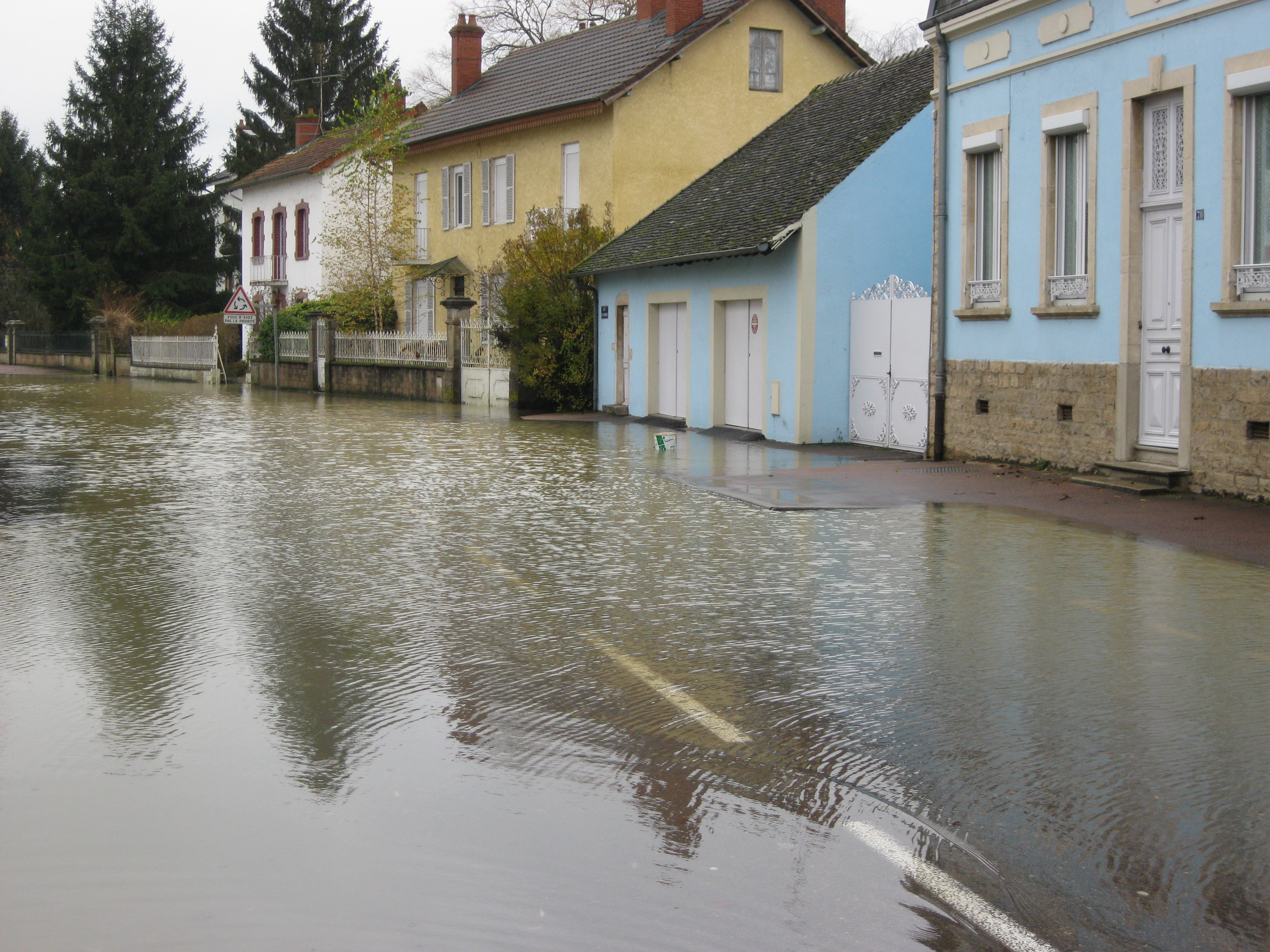 Crue de la Seille en 2012 à Louhans