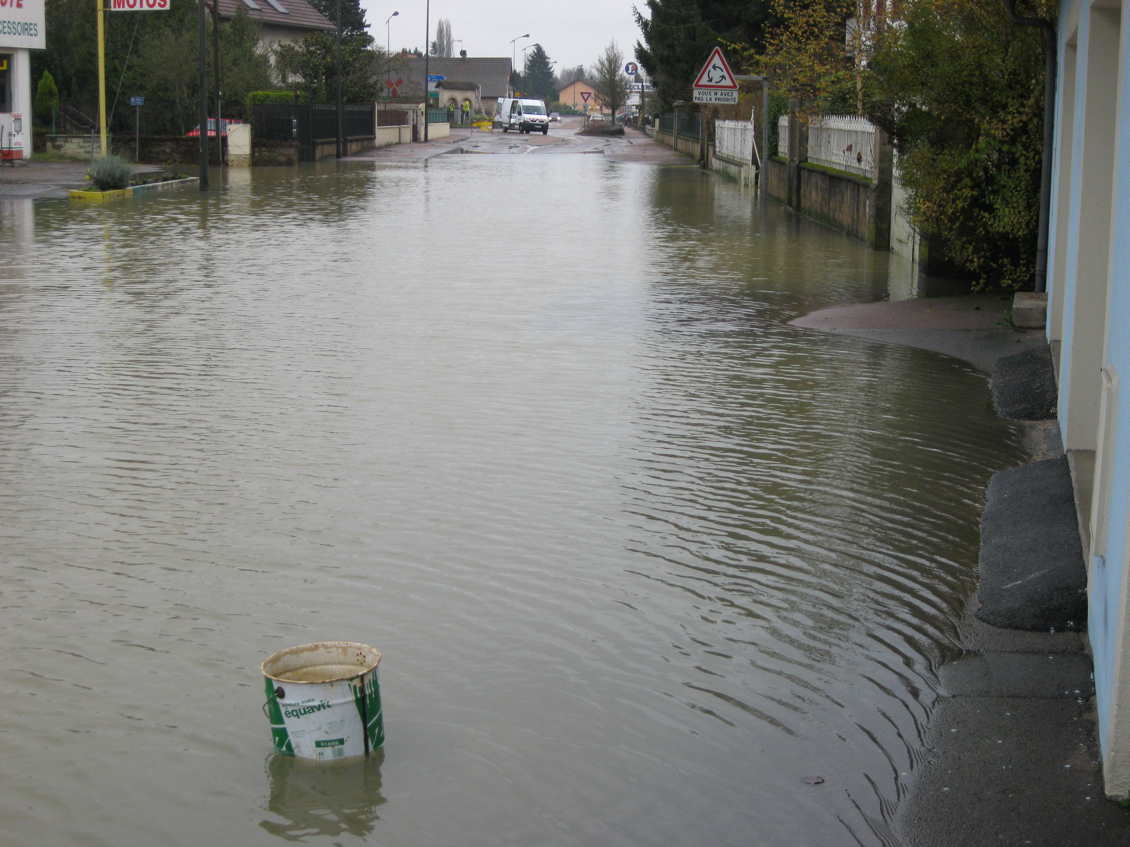 Crue de la Seille en 2012 à Louhans