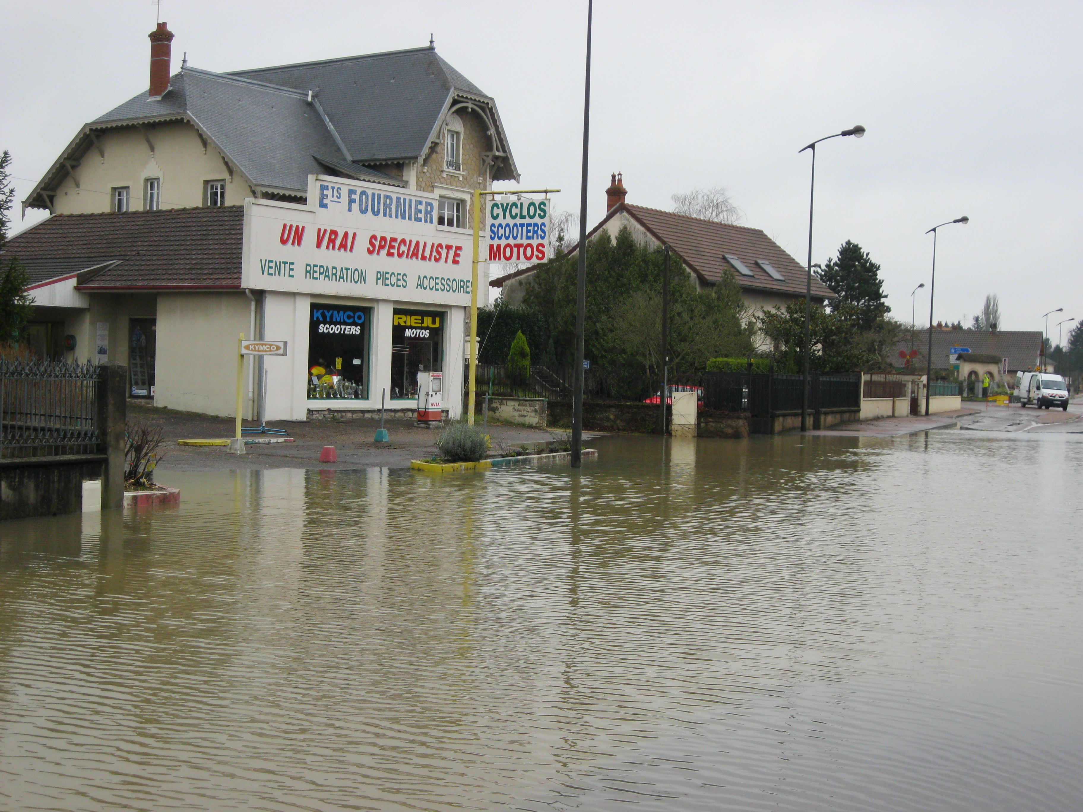 Crue de la Seille en 2012 à Louhans