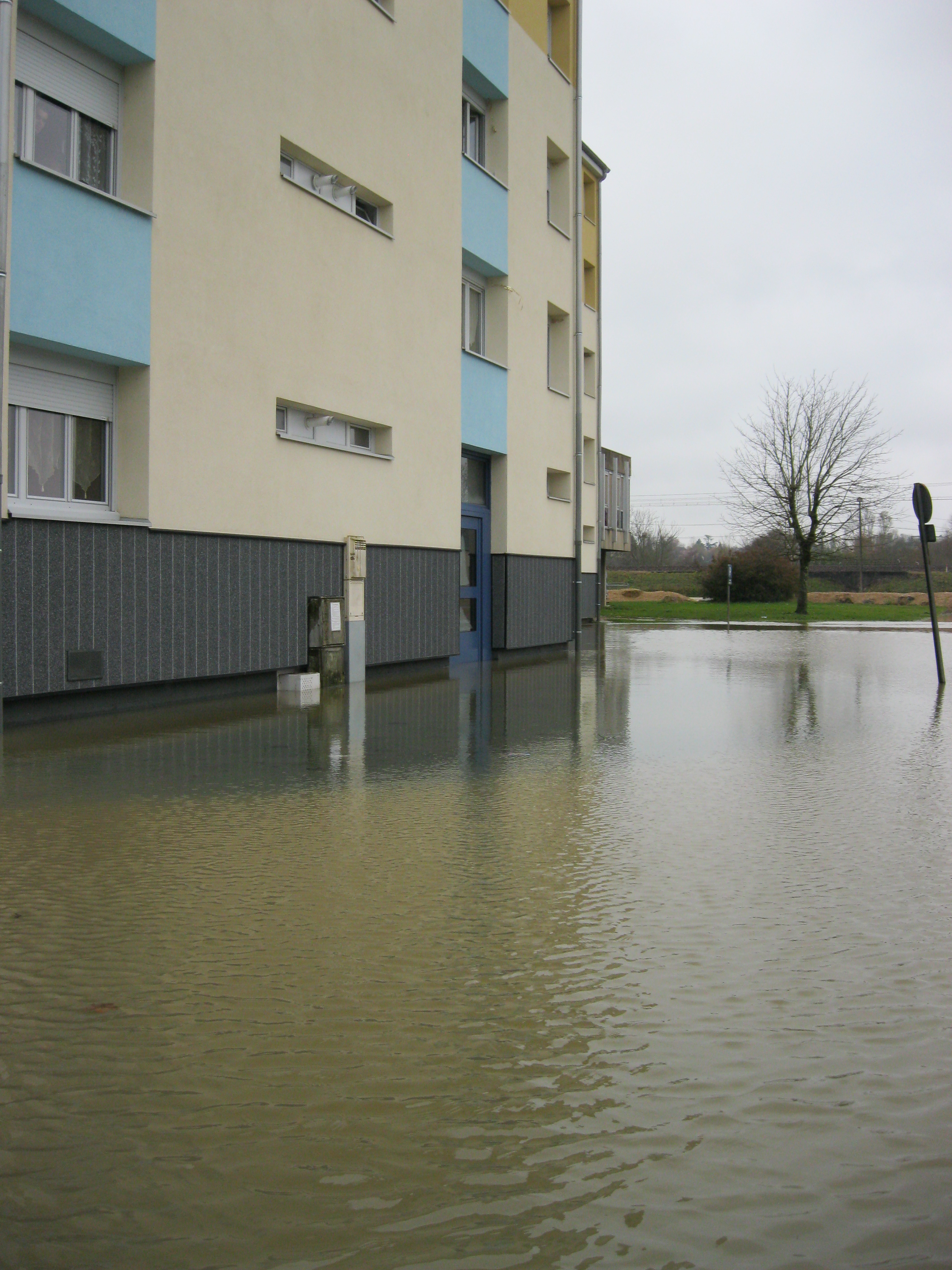 Crue de la Seille en 2012 à Louhans