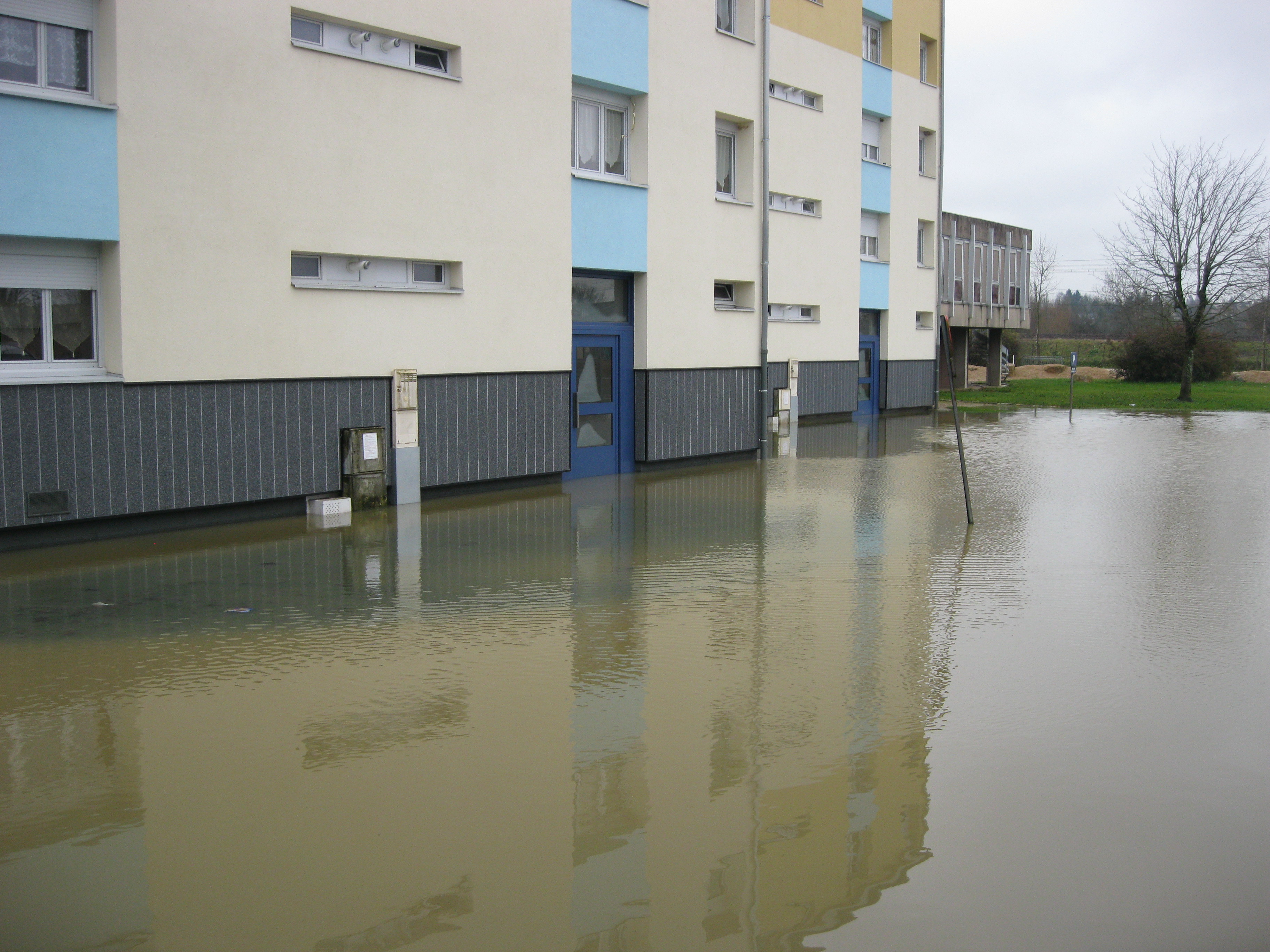 Crue de la Seille en 2012 à Louhans