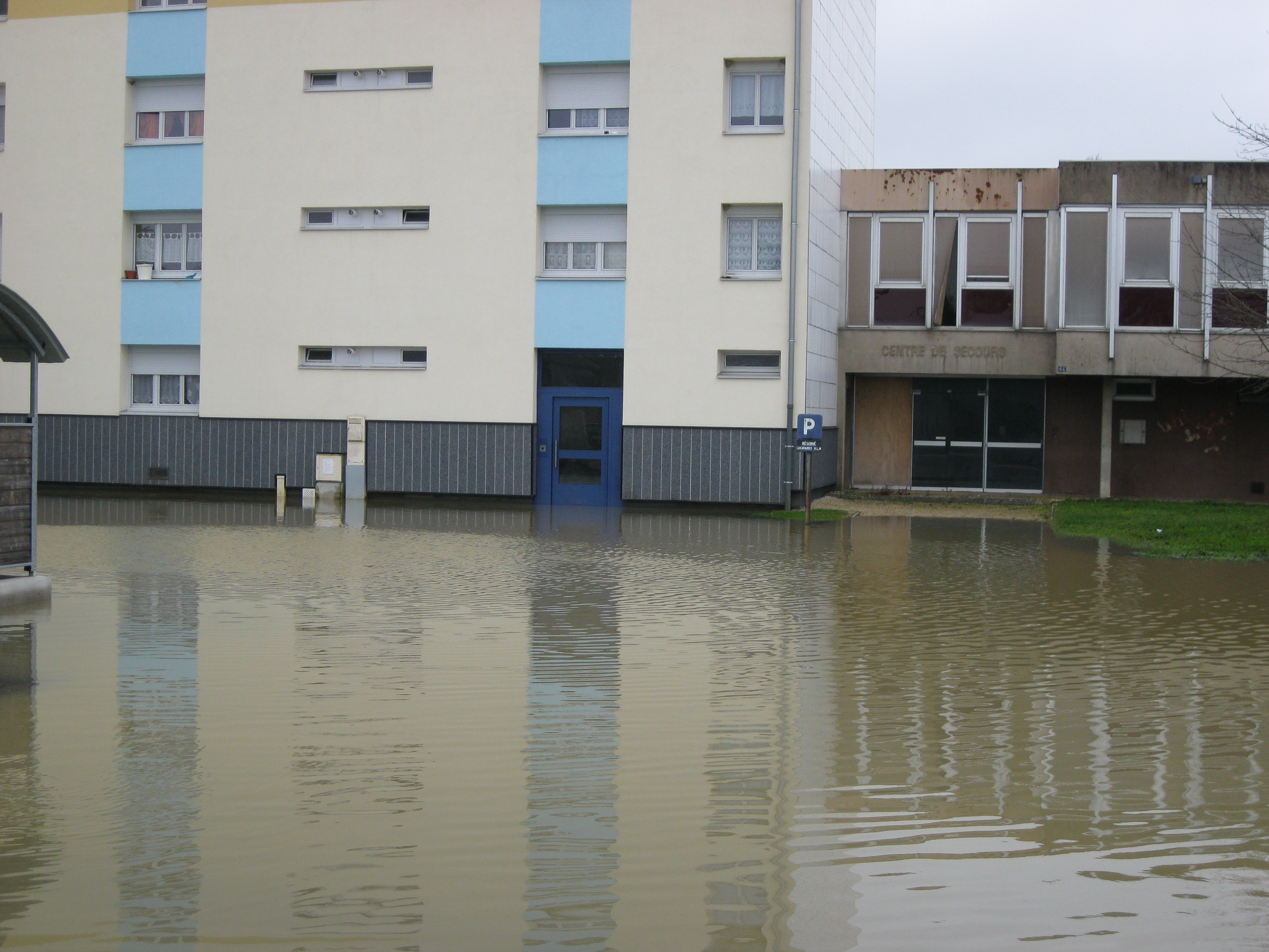 Crue de la Seille en 2012 à Louhans