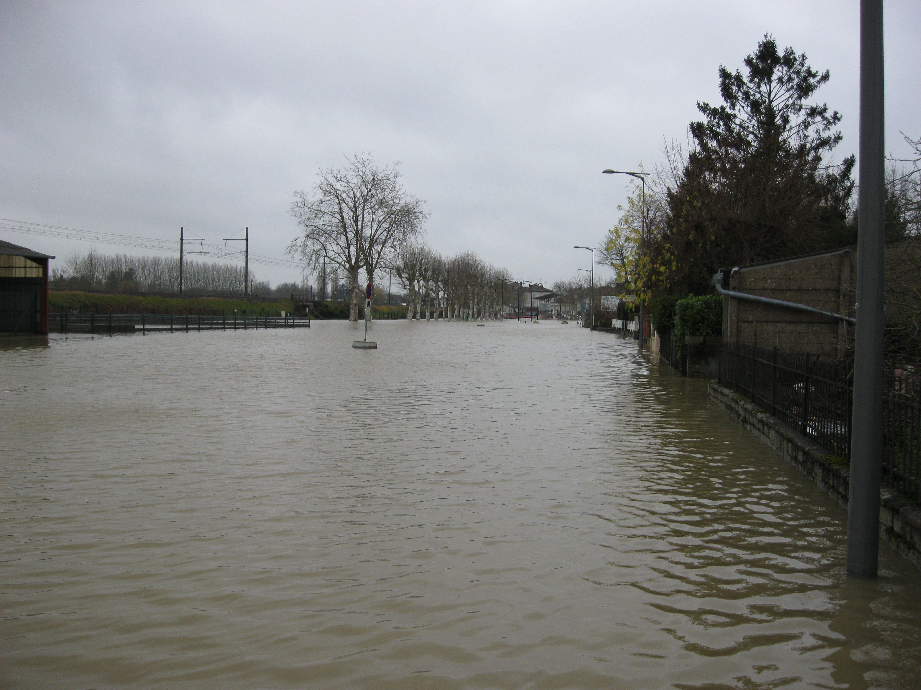 Crue de la Seille en 2012 à Louhans