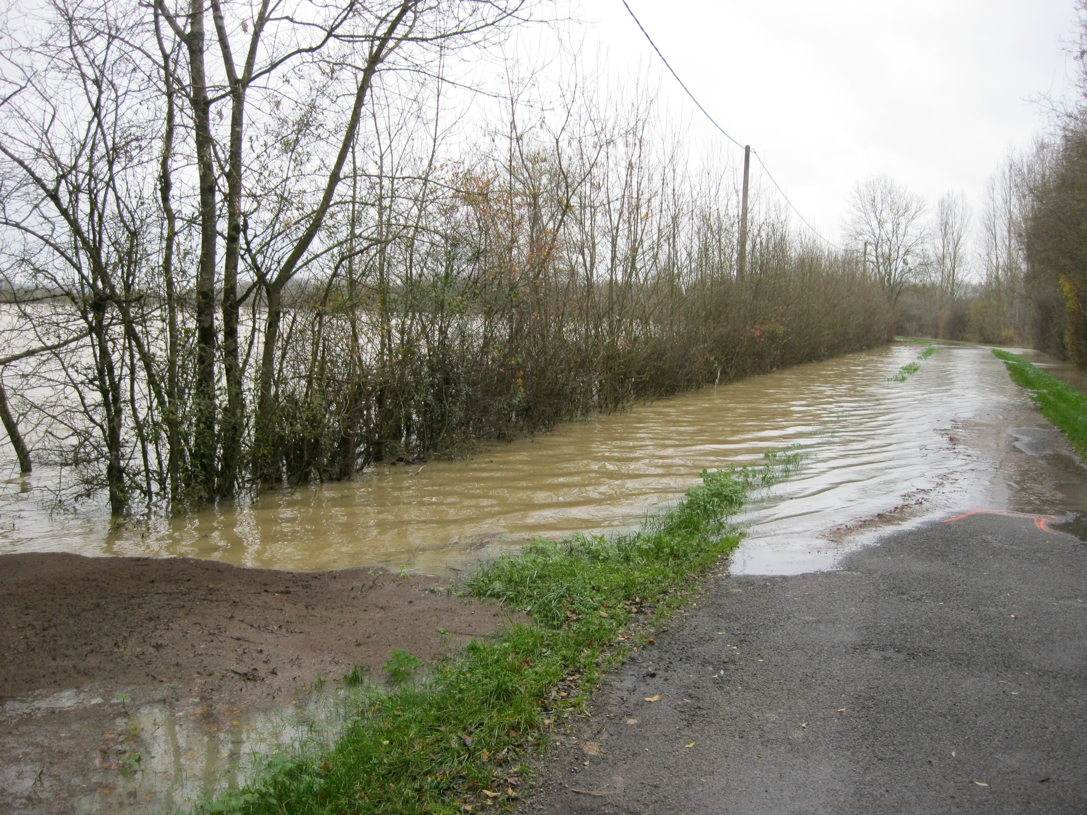 Crue de la Seille en 2012 à Romenay