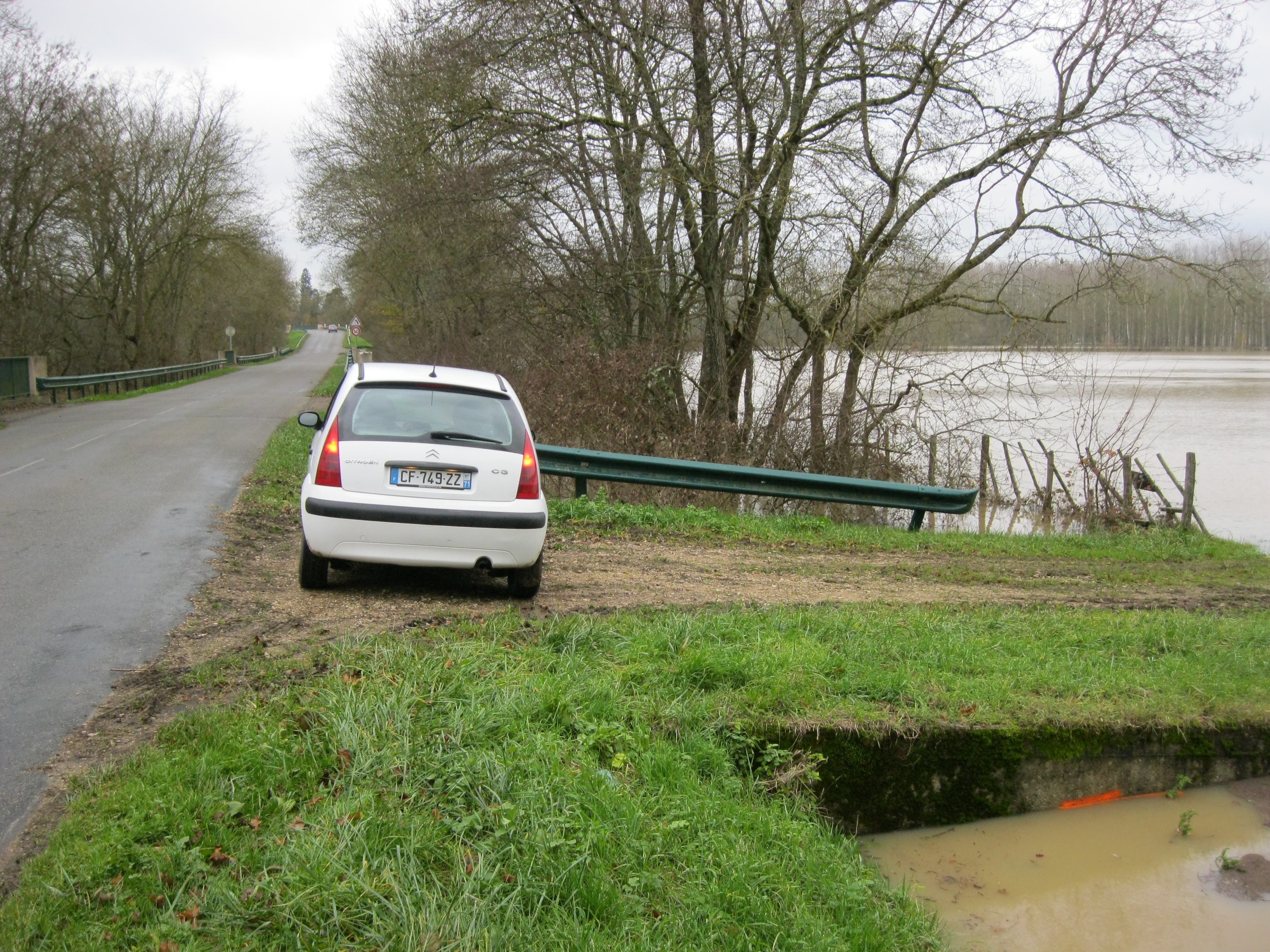 Crue de la Seille en 2012 à Romenay