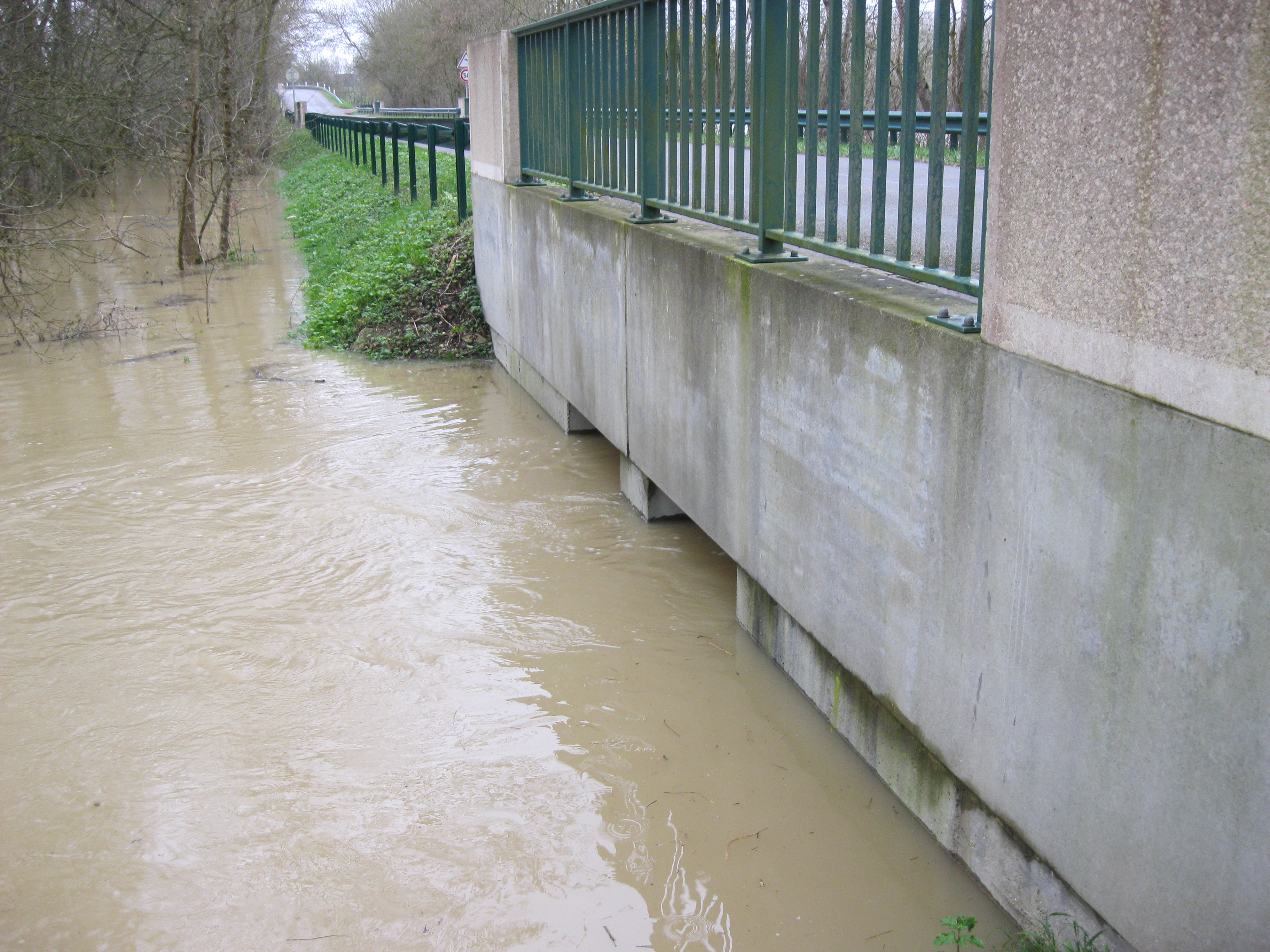 Crue de la Seille en 2012 à Romenay