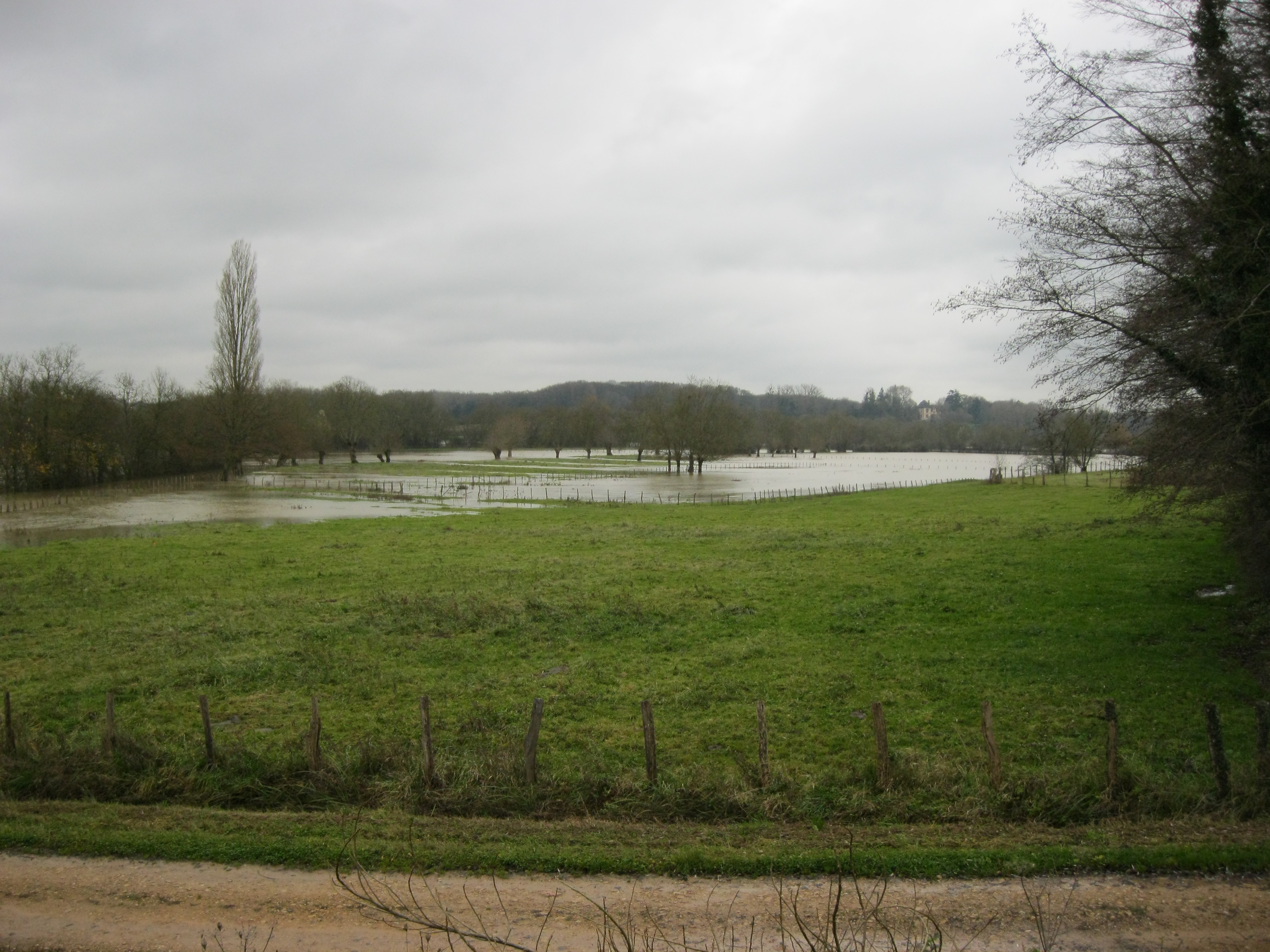 Crue de la Seille en 2012 à Ratenelle