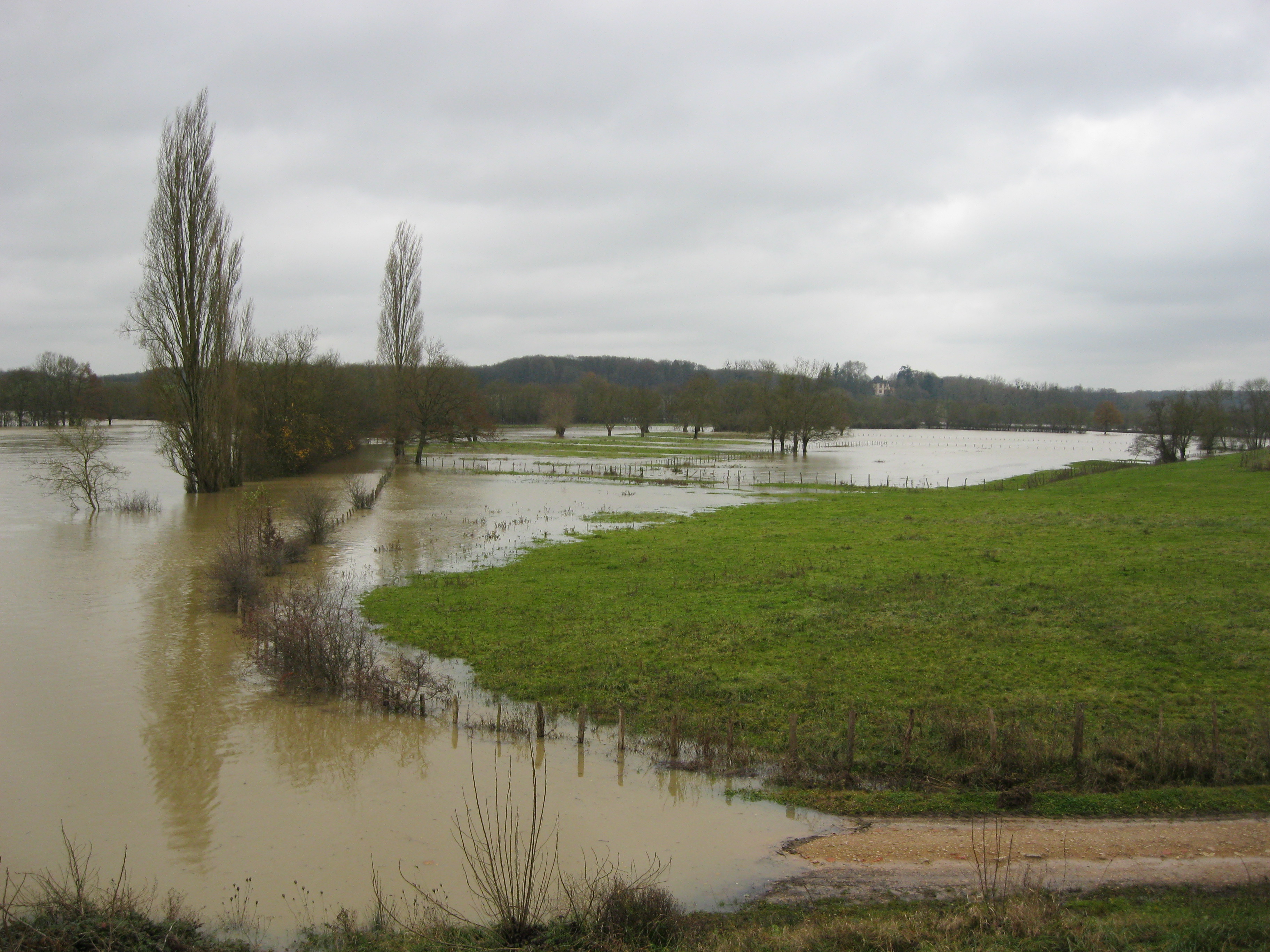 Crue de la Seille en 2012 à Ratenelle