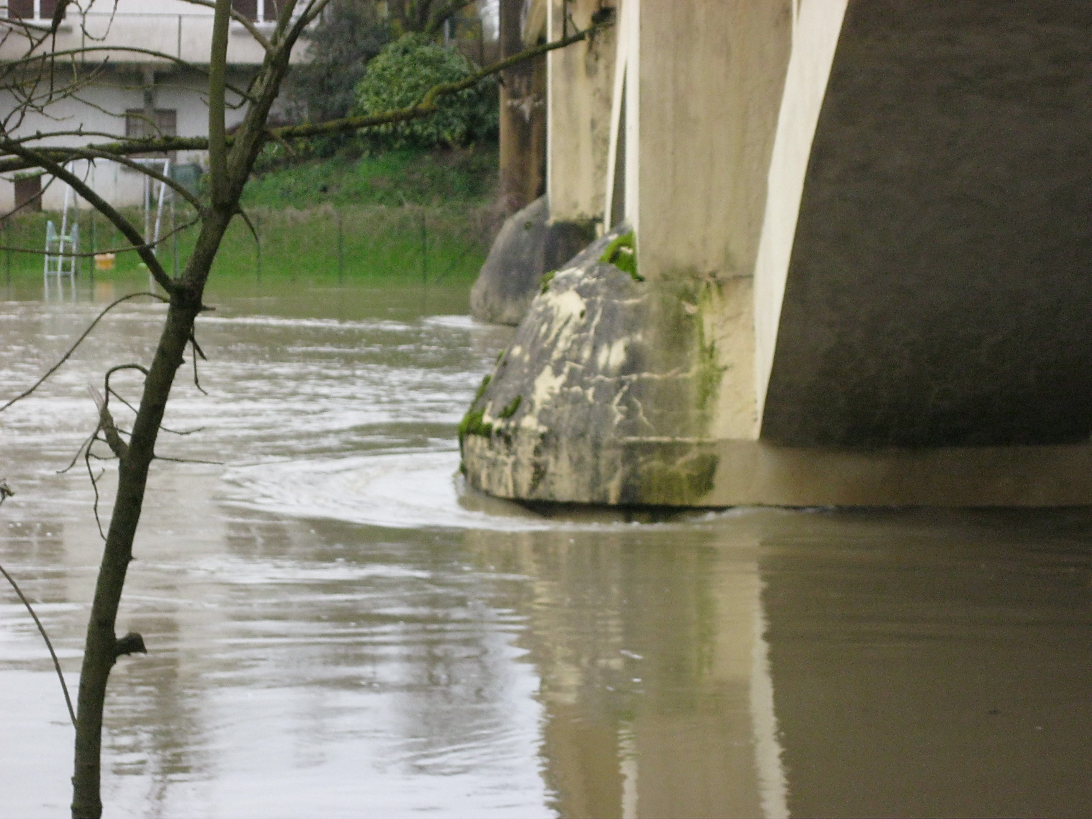 Crue de la Seille en 2012 à Sermoyer