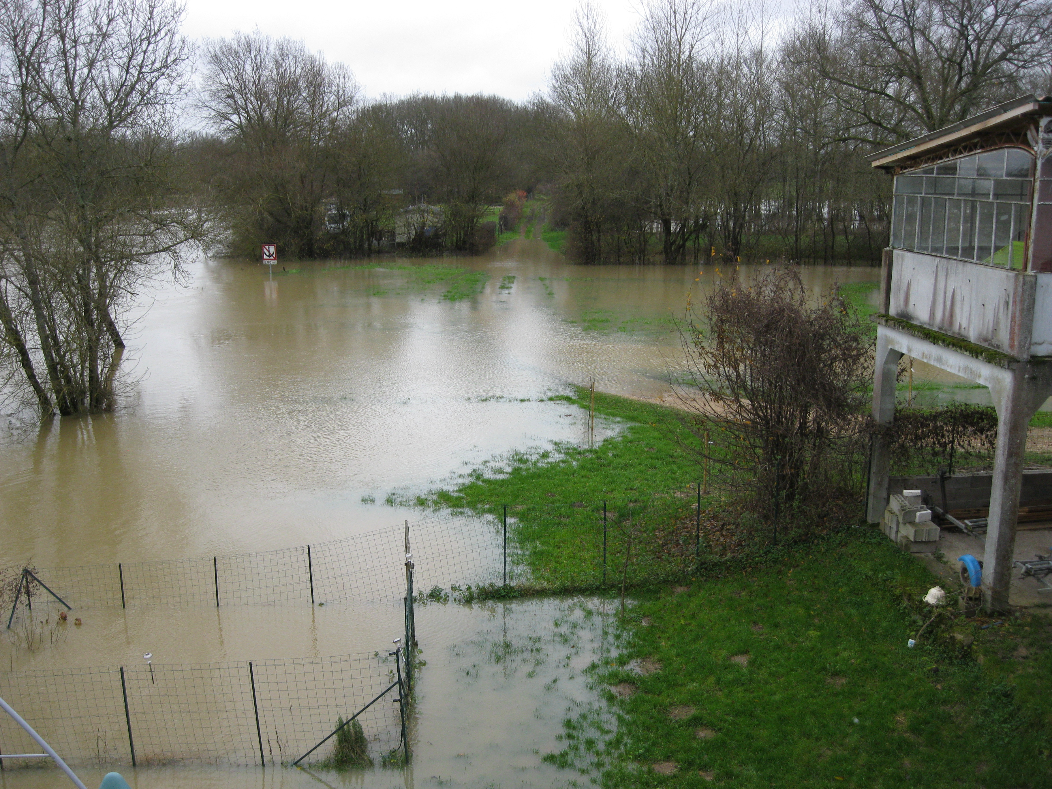 Crue de la Seille en 2012 à Sermoyer