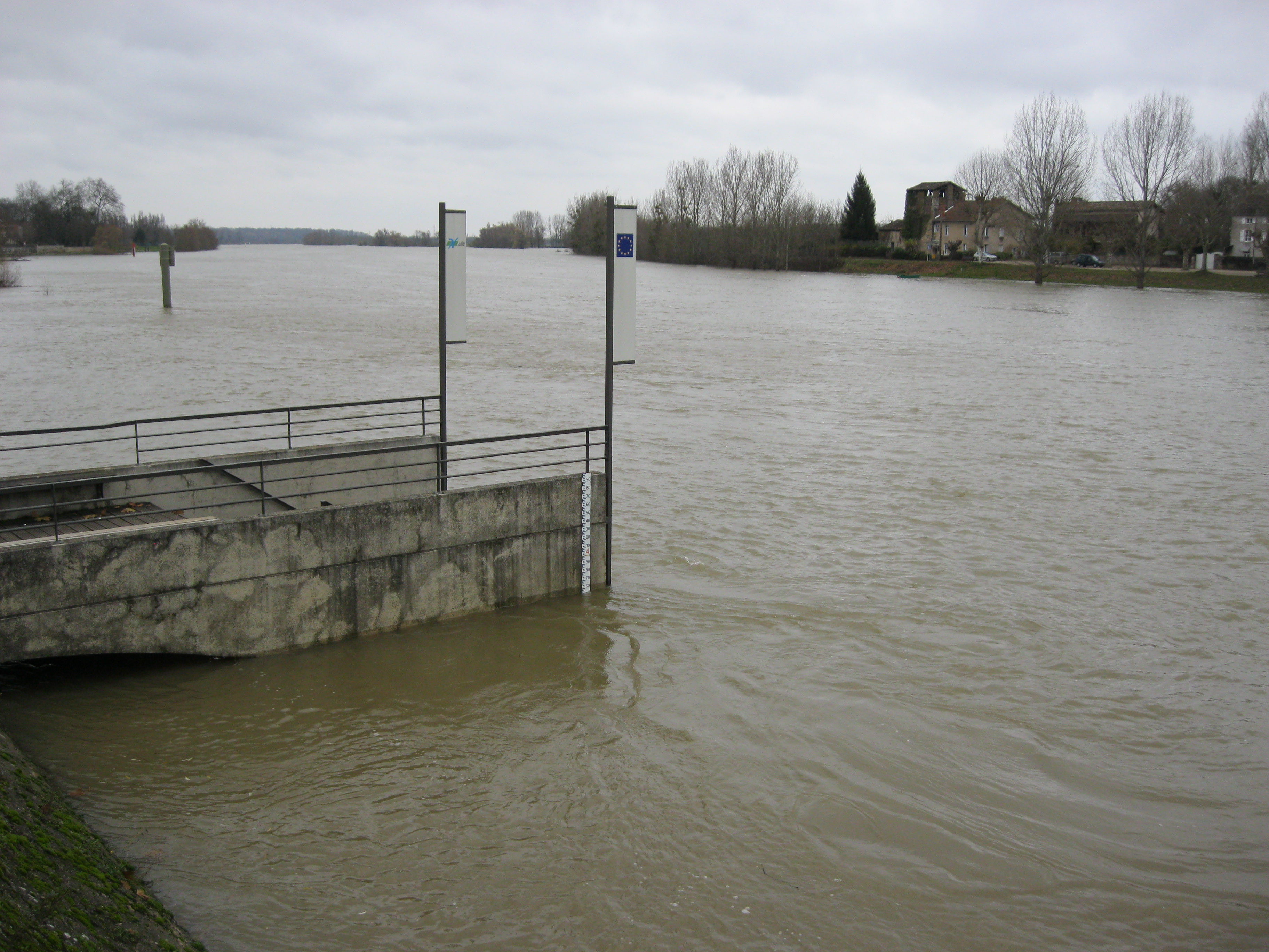 Crue de la Saône en 2012 à Louhans