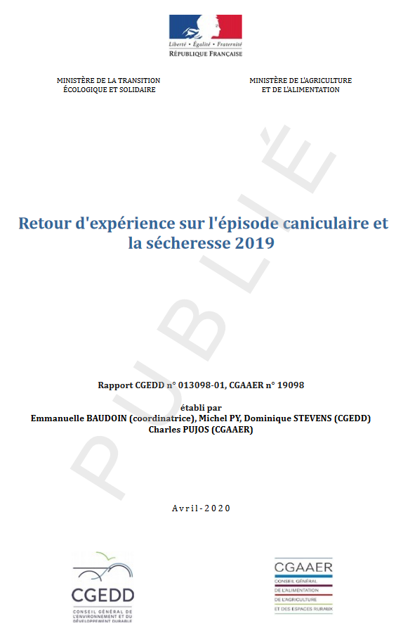 Spécificités de l'épisode caniculaire et de sécheresse de 2019
Impacts sur le bâti, 
Impacts sur les infrastructures et réseaux de transport, d'énergie
Impacts sur les milieux, la biodiversité