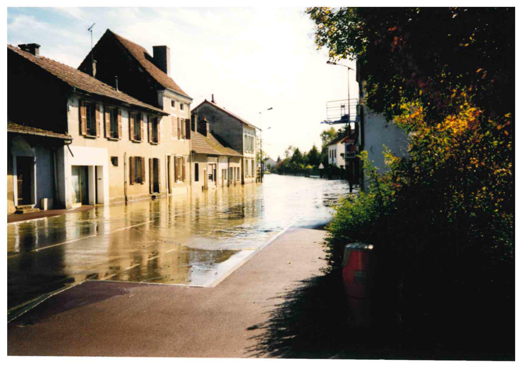 Crue de la Seille en octobre 1999 à Louhans en Saône-et-Loire