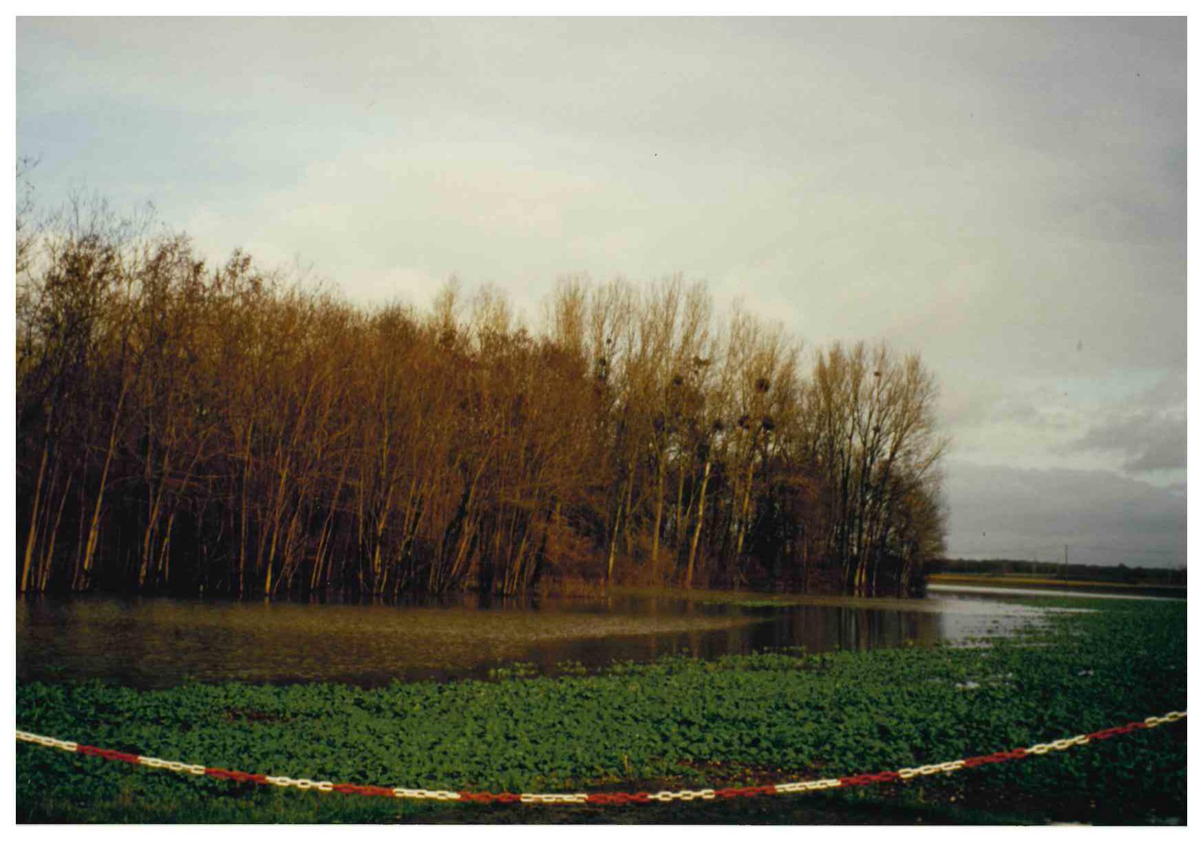 Crue de la Tille en décembre 1996 à Champdôtre, au moulin, en Côte d'Or