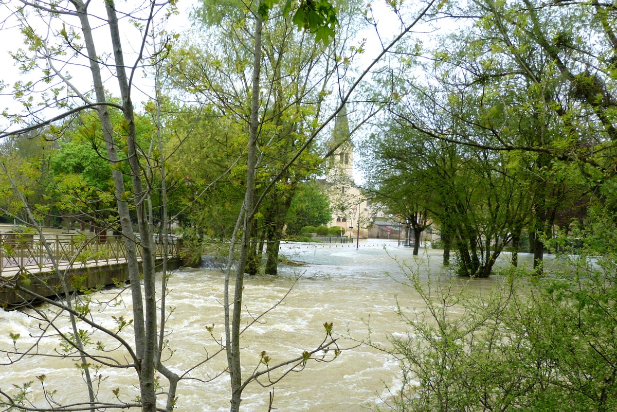 Photo de la crue de l'Ouche à Dijon le 5 mai 2013