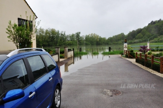 Crue de la Brenne, en mai 2015, à Saint Rémy en Côte d'or