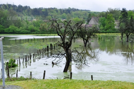 Crue de la Brenne, en mai 2015, à Saint Rémy en Côte d'Or