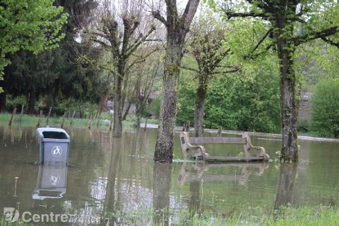 Crue du Cousin, en mai 2015, à Vault de Lugny, hameau de Valloux, dans l'Yonne