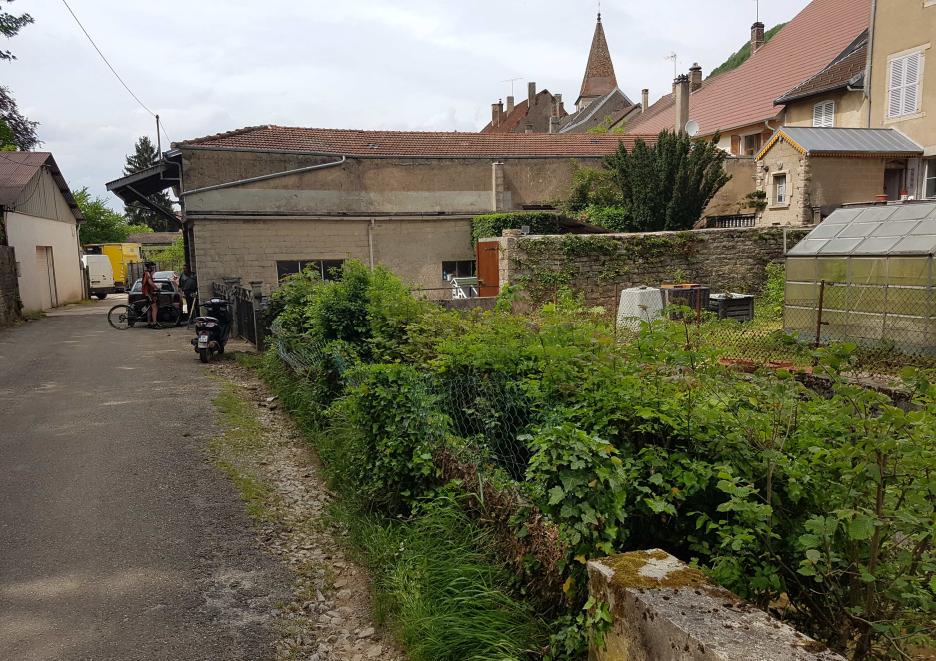 Crue de la Vallière, en mai 2016, à Conliège, rue basse, dans le Jura