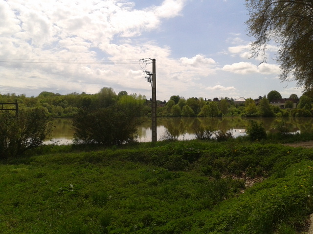 Crue du Serein, en mai 2013, à Beaumont, pont sur la RD 5, dans l'Yonne