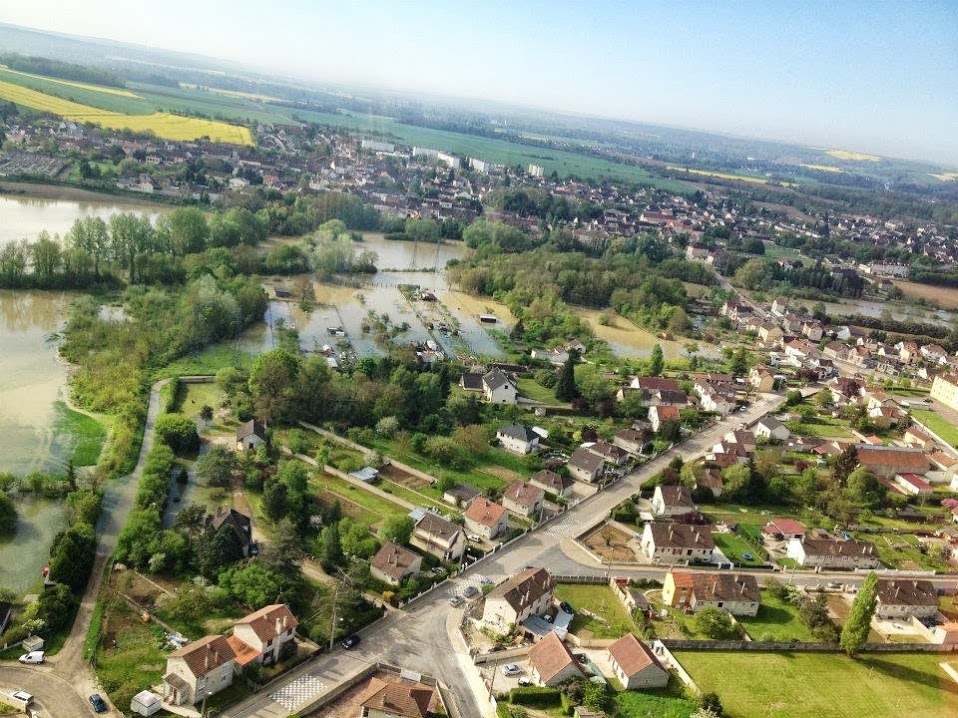 Crue de l'Armançon, en mai 2013, à Cheny dans l'Yonne