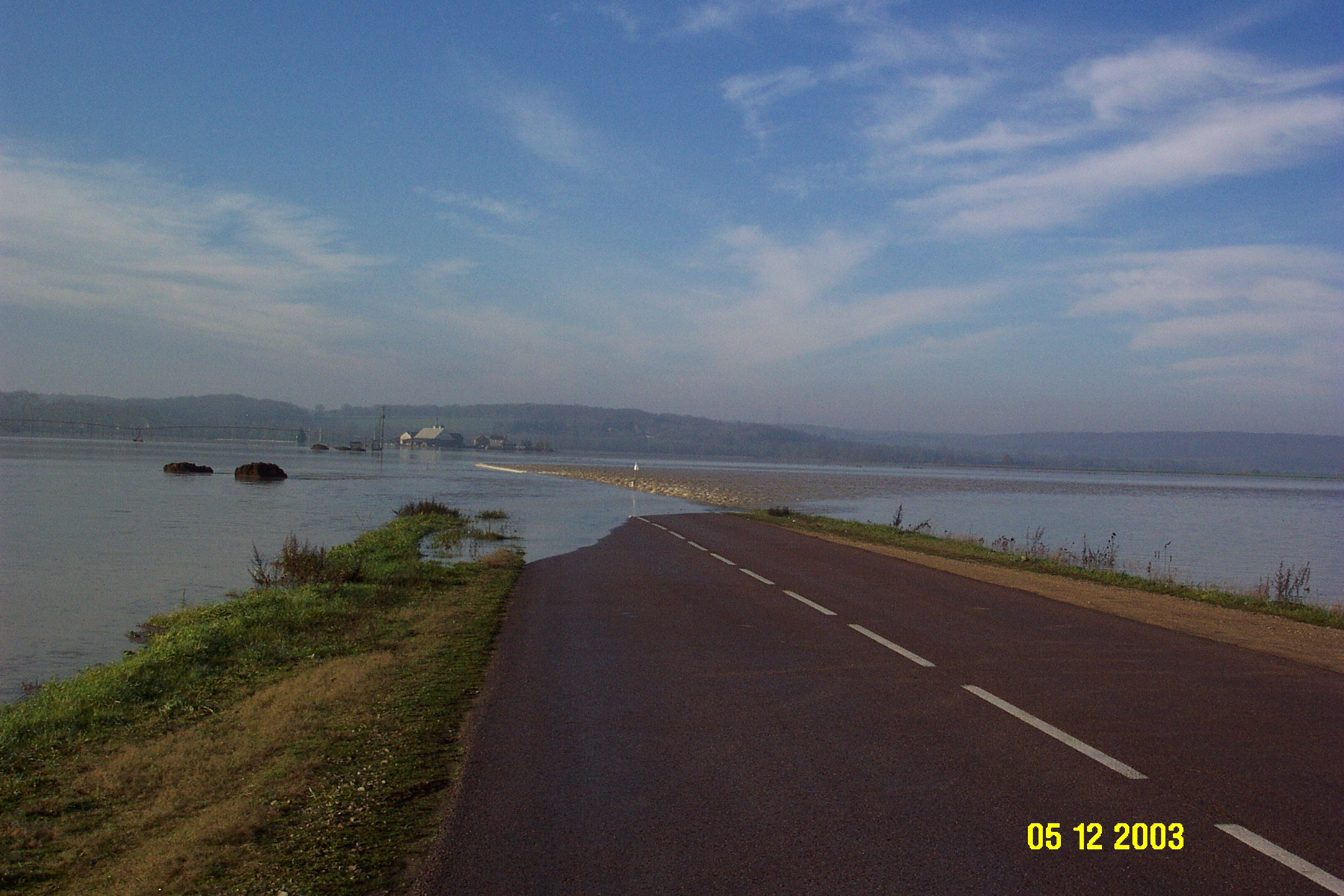 Crue de la Loire, en décembre 2003, à Chevenon dans la Nièvre