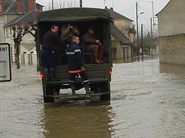 Crue de la Loire, en décembre 2003, à Decize dans la Nièvre