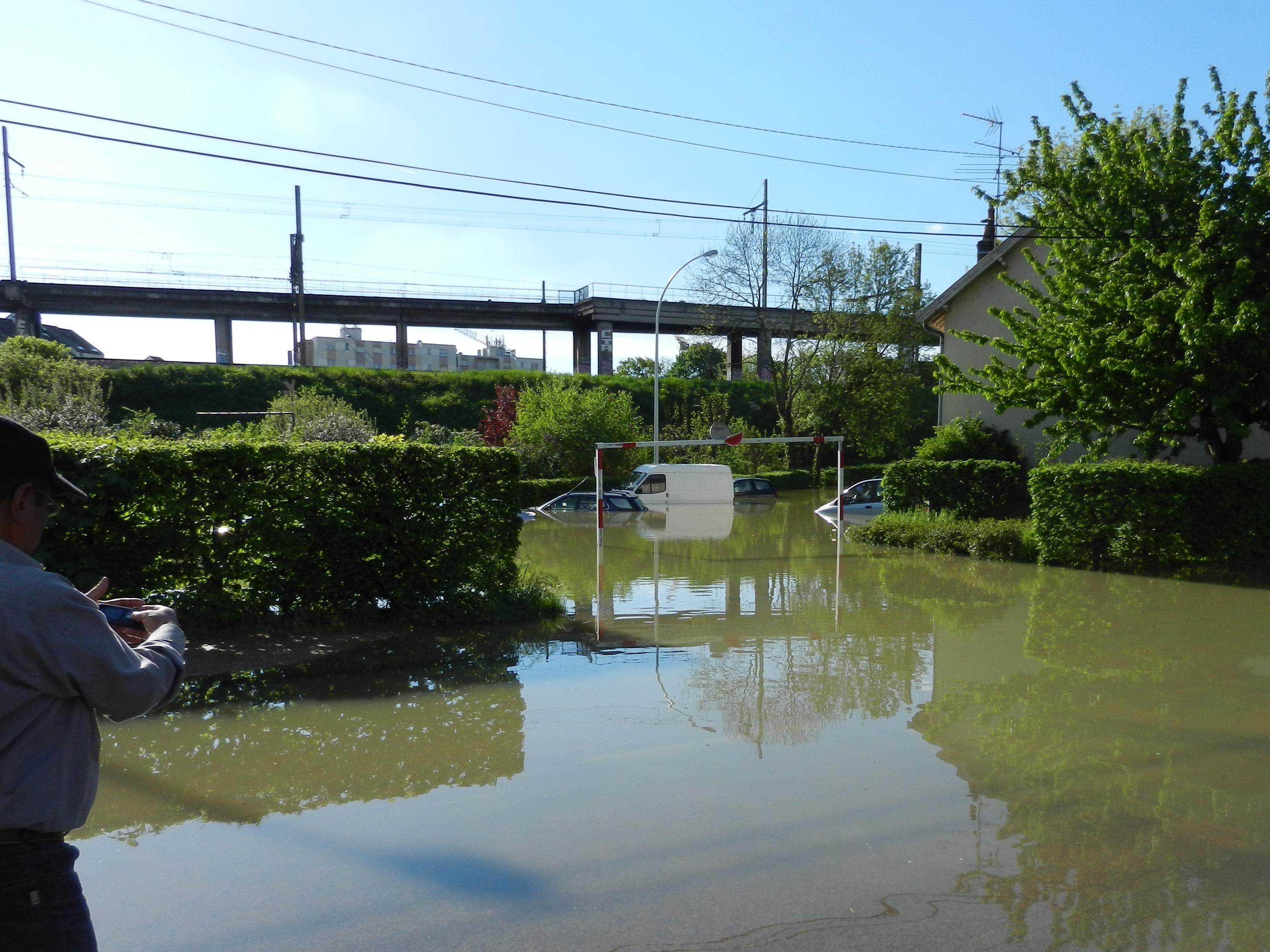 Photo de la crue de l'Ouche à Dijon le 04/05/13