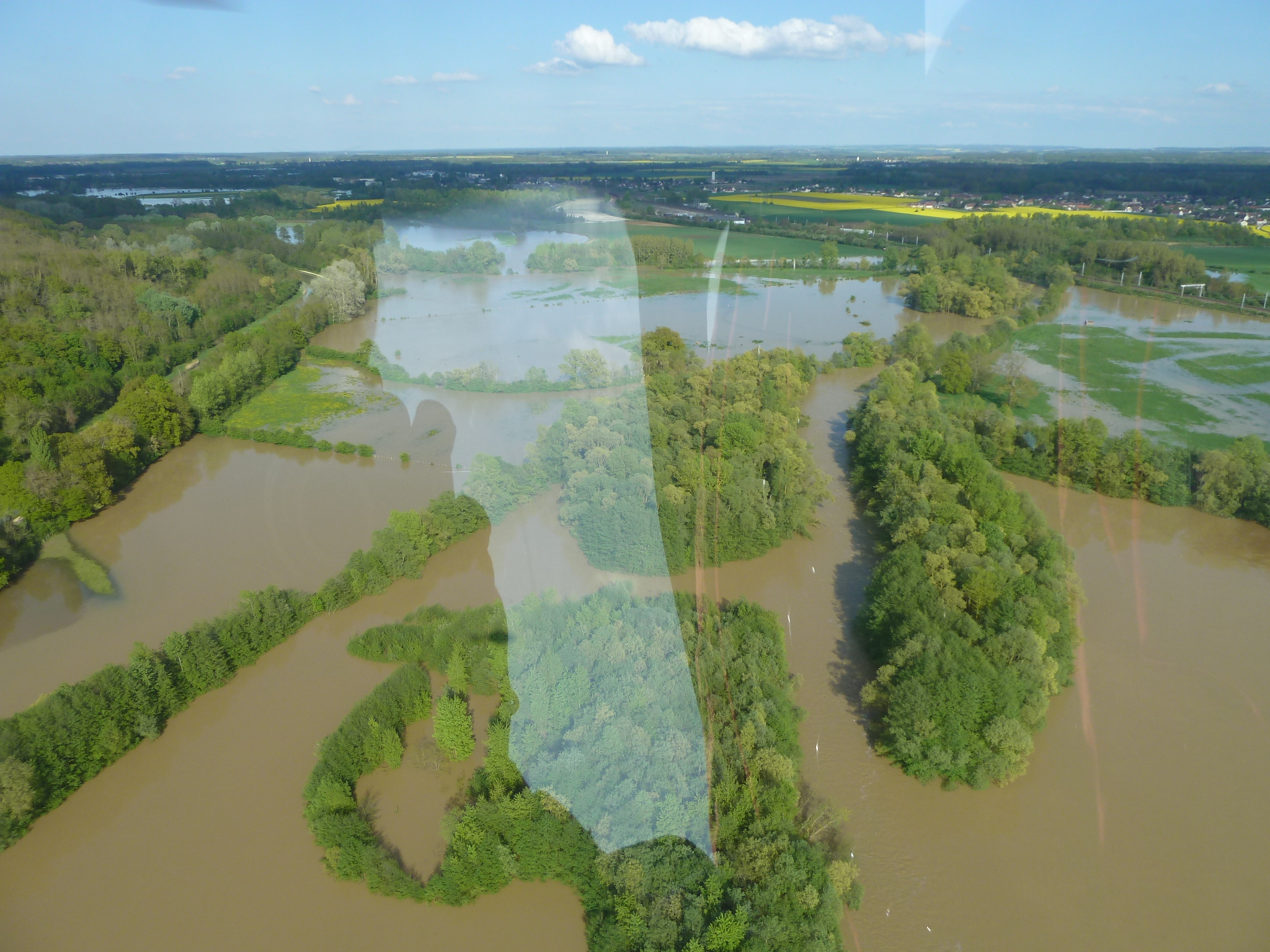 Crue de l'Armançon, en mai 2013, à Saint Florentin dans l'Yonne