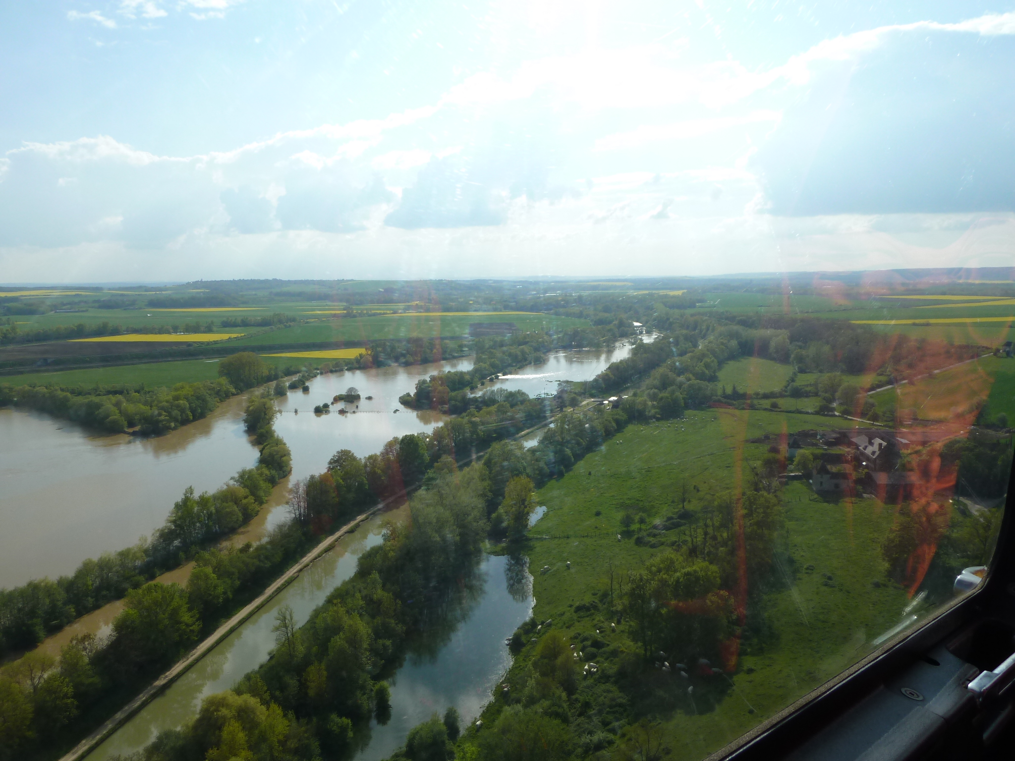 Crue de l'Armançon, en mai 2013, à Saint Florentin, secteur Duchy, dans l'Yonne