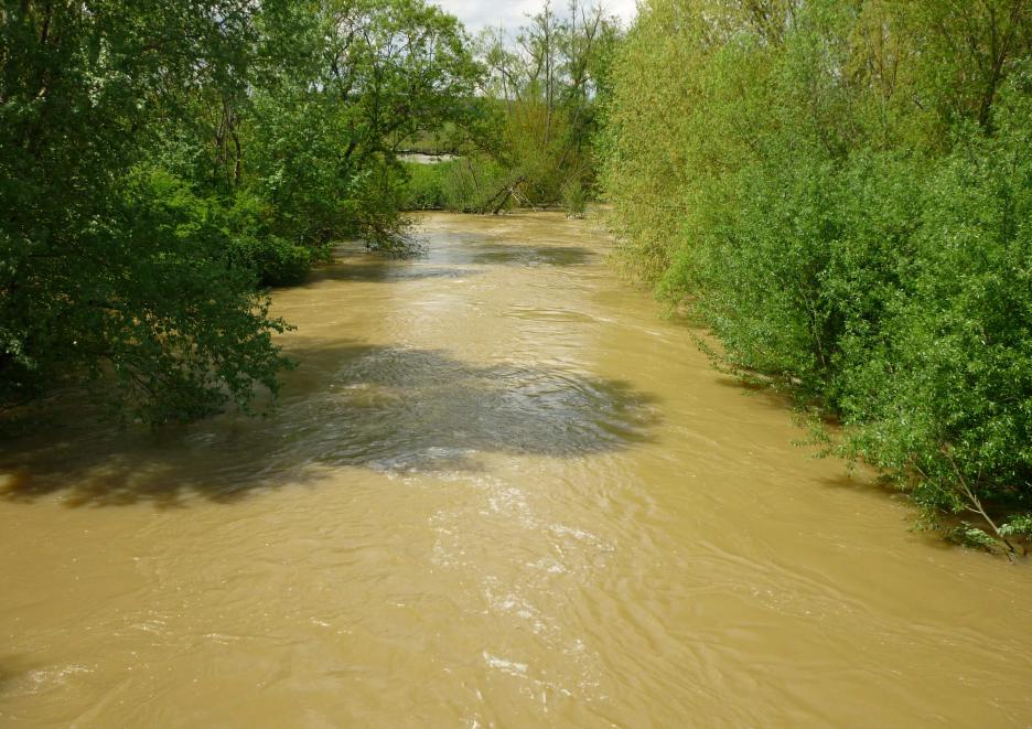 Crue du Serein, en mai 2013, à Chablis dans l'Yonne