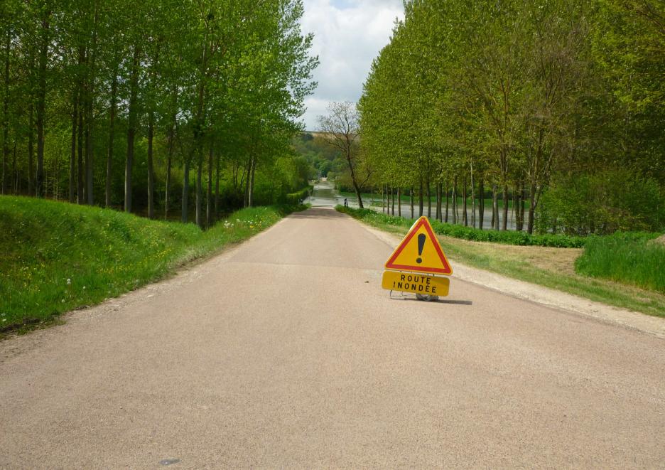 Crue du Serein, en mai 2013, à Chablis dans l'Yonne