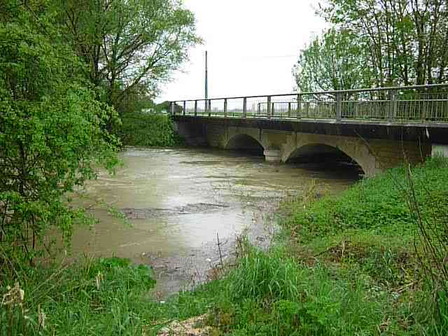 Photo de la crue de la Tille à Cessey-sur-Tille le 3 Mai 2013