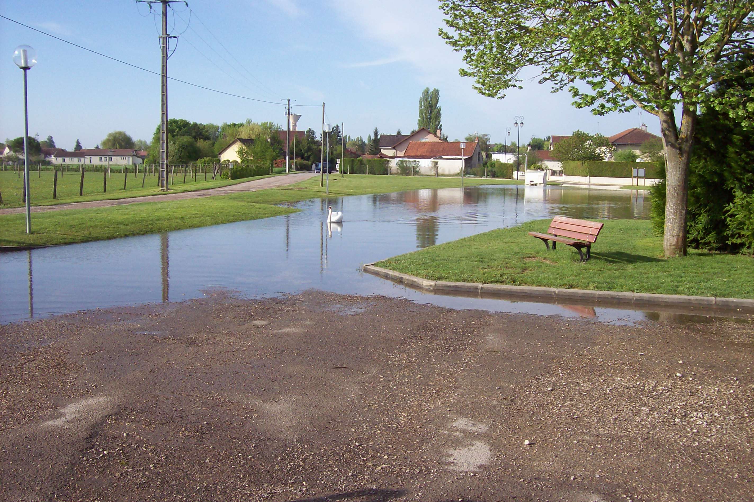 Crue de la Norges, en mai 2013, à Magny sur Tille en Côte d'Or