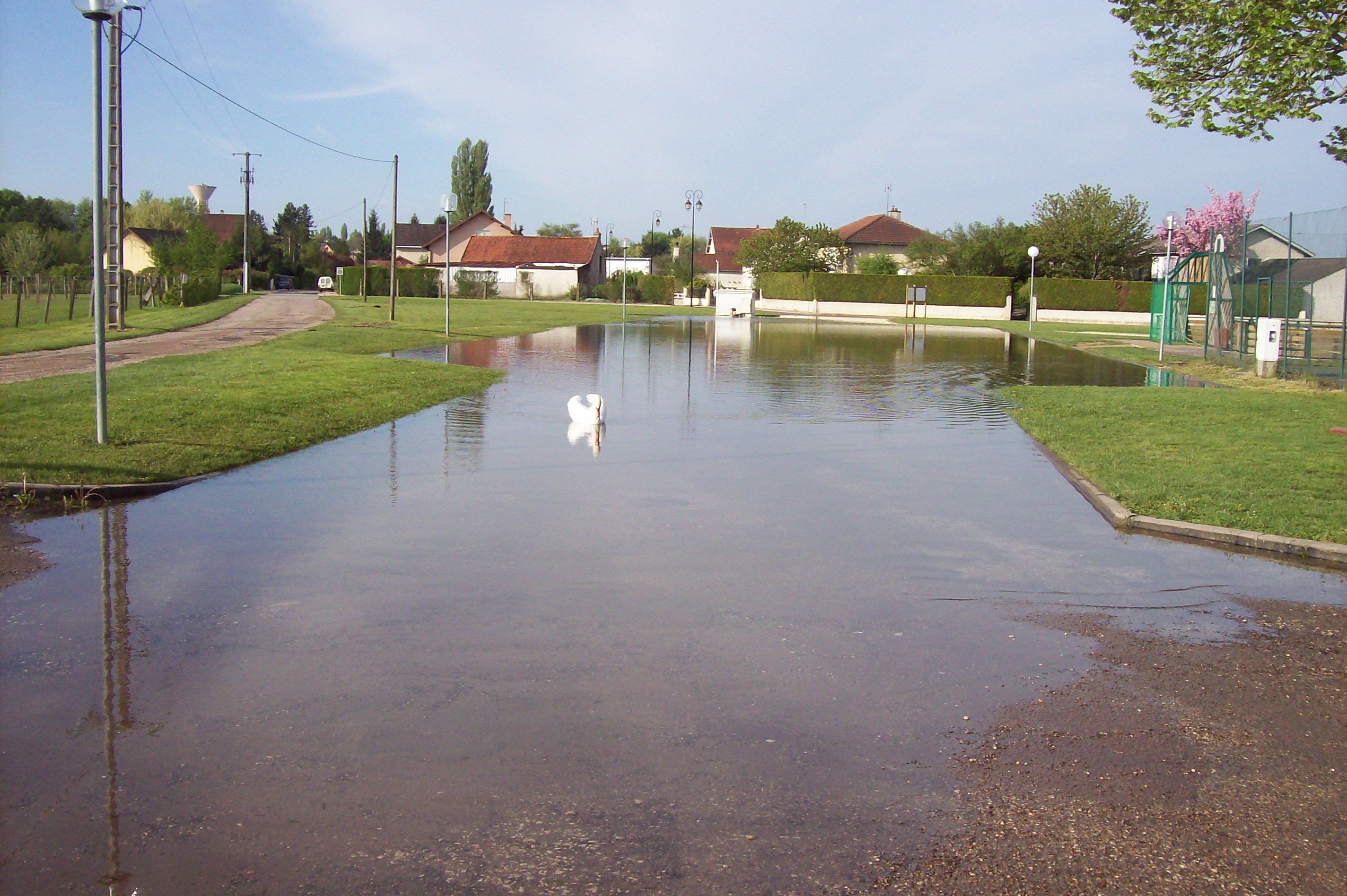 Crue de la Norges, en mai 2013, à Magny sur Tille en Côte d'Or