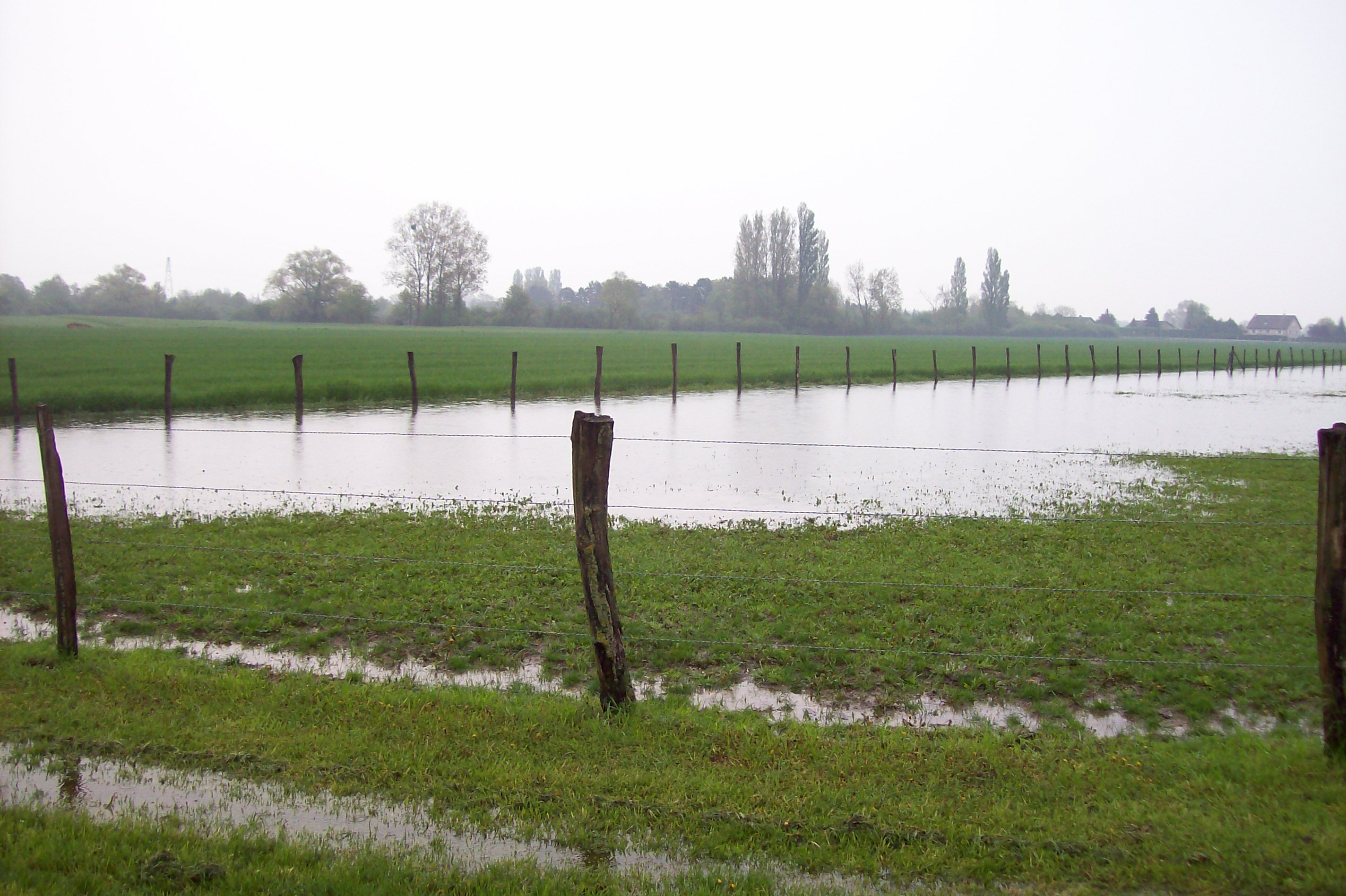 Crue de la Norges, en mai 2013, à Magny sur Tille en Côte d'Or