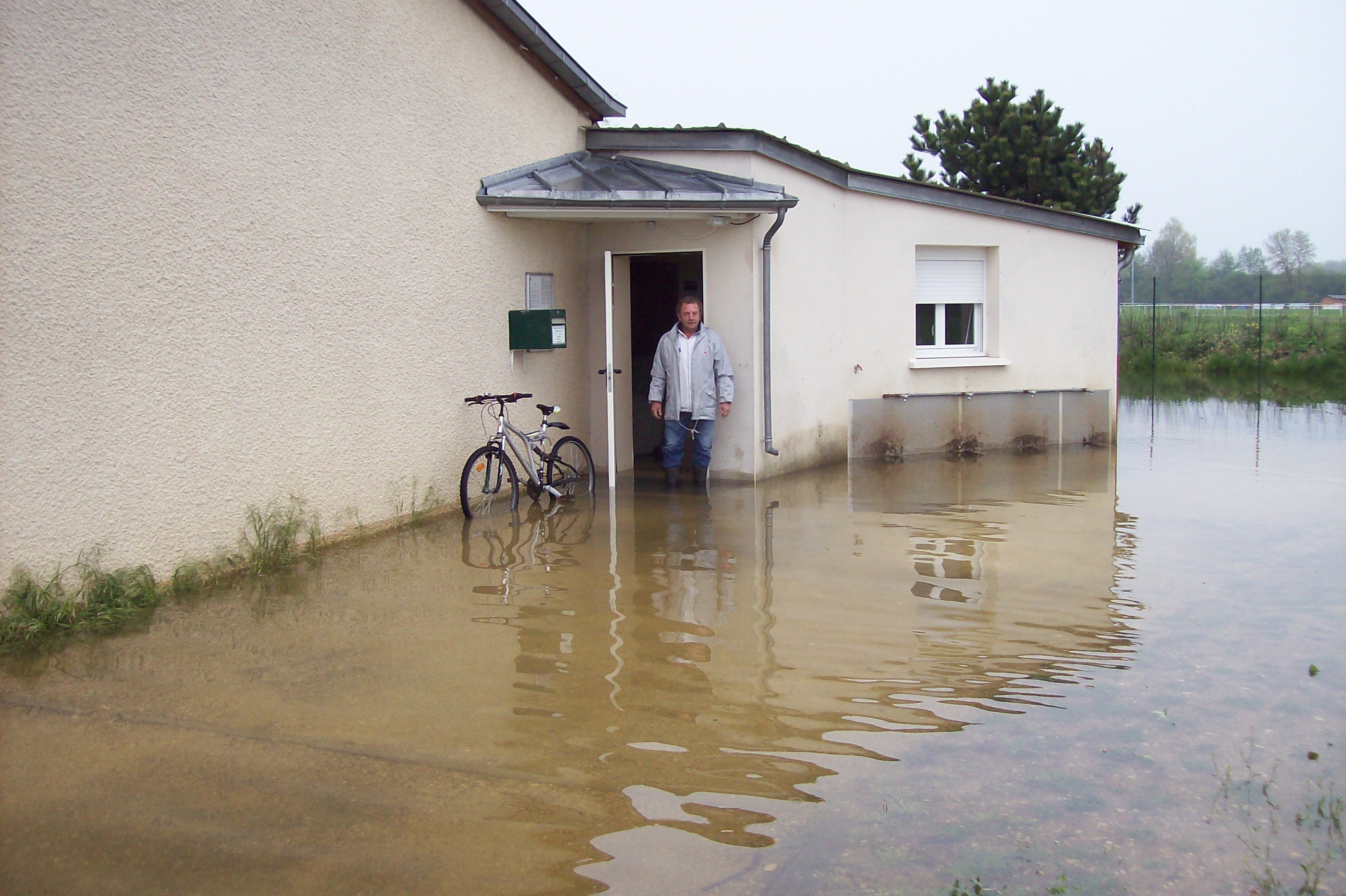 Crue de la Tille, en mai 2013, à Magny sur Tille en Côte d'Or