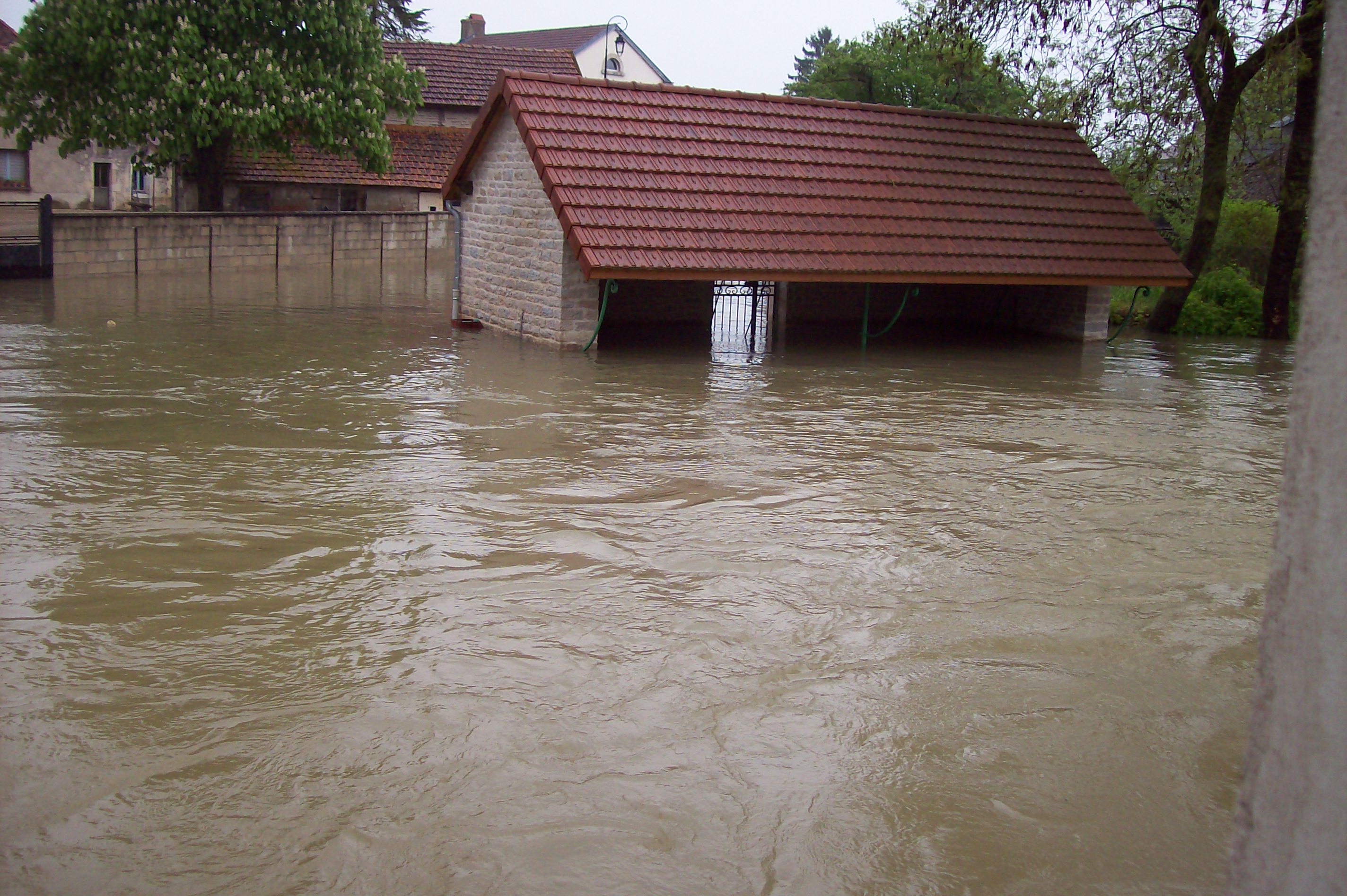 Crue de la Norges, en mai 2013, à Magny sur Tille en Côte d'Or