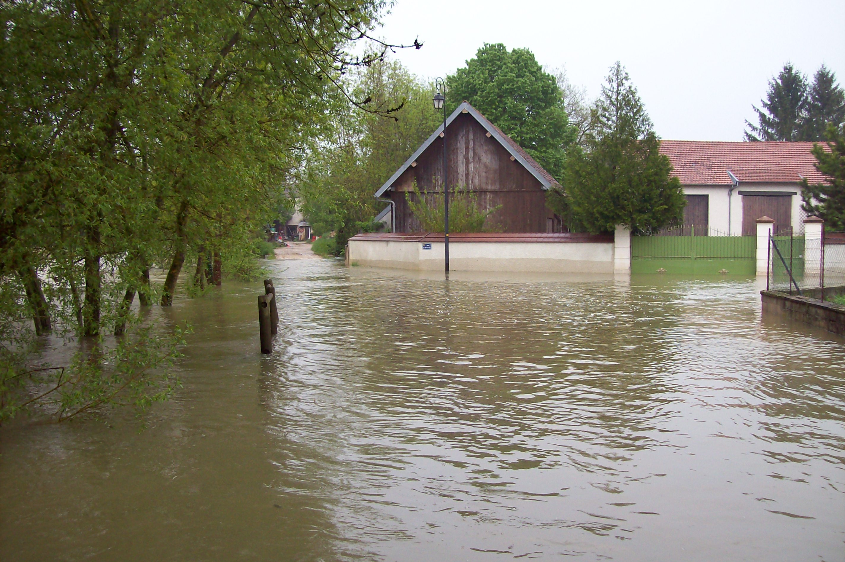 Crue de la Norges, en mai 2013, à Magny sur Tille en Côte d'Or