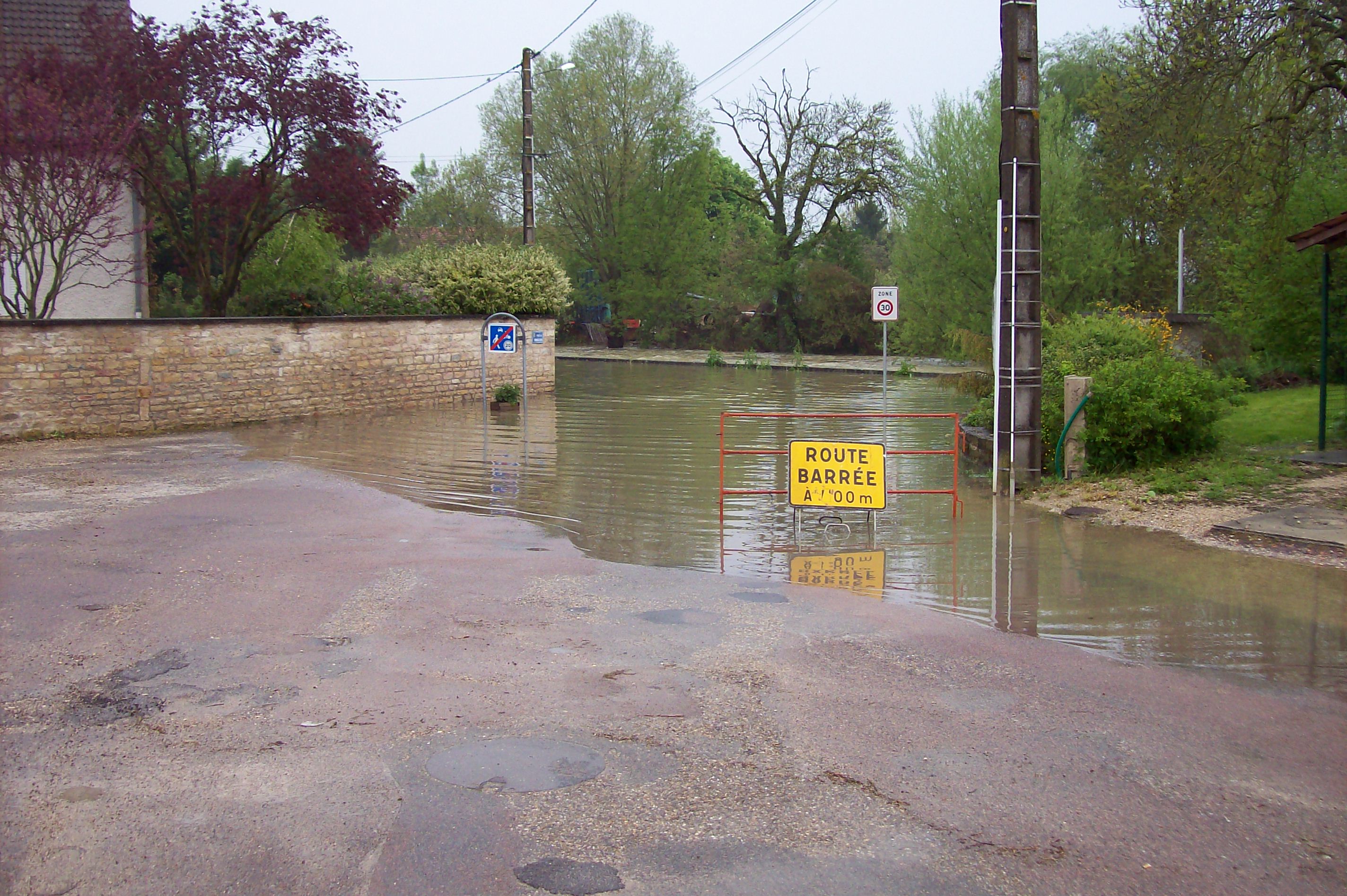 Crue de la Norges, en mai 2013, à Magny sur tille en Côte d'Or