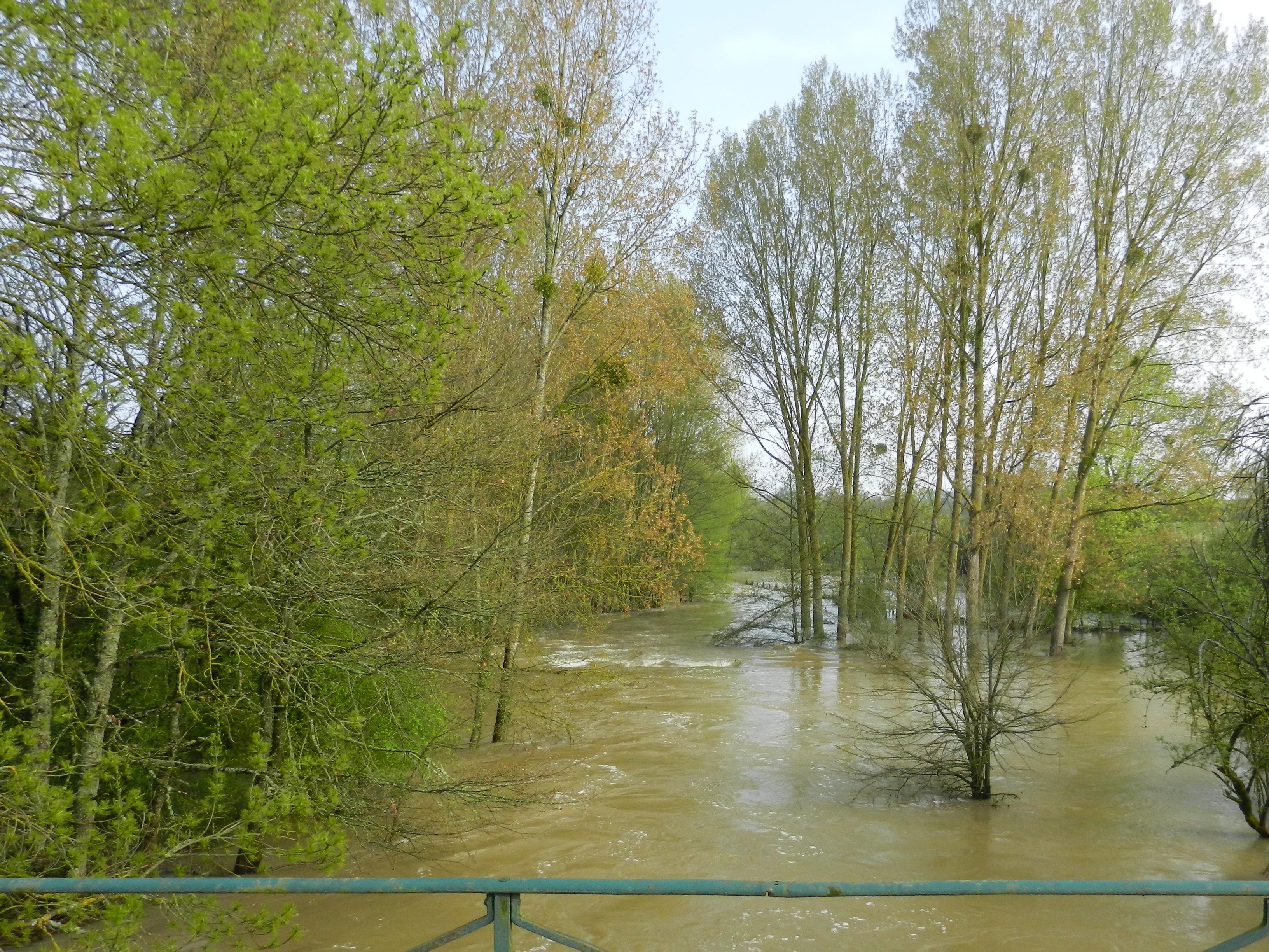 Crue de l'Armançon, en mai 2013, à Brianny en Côte d'Or