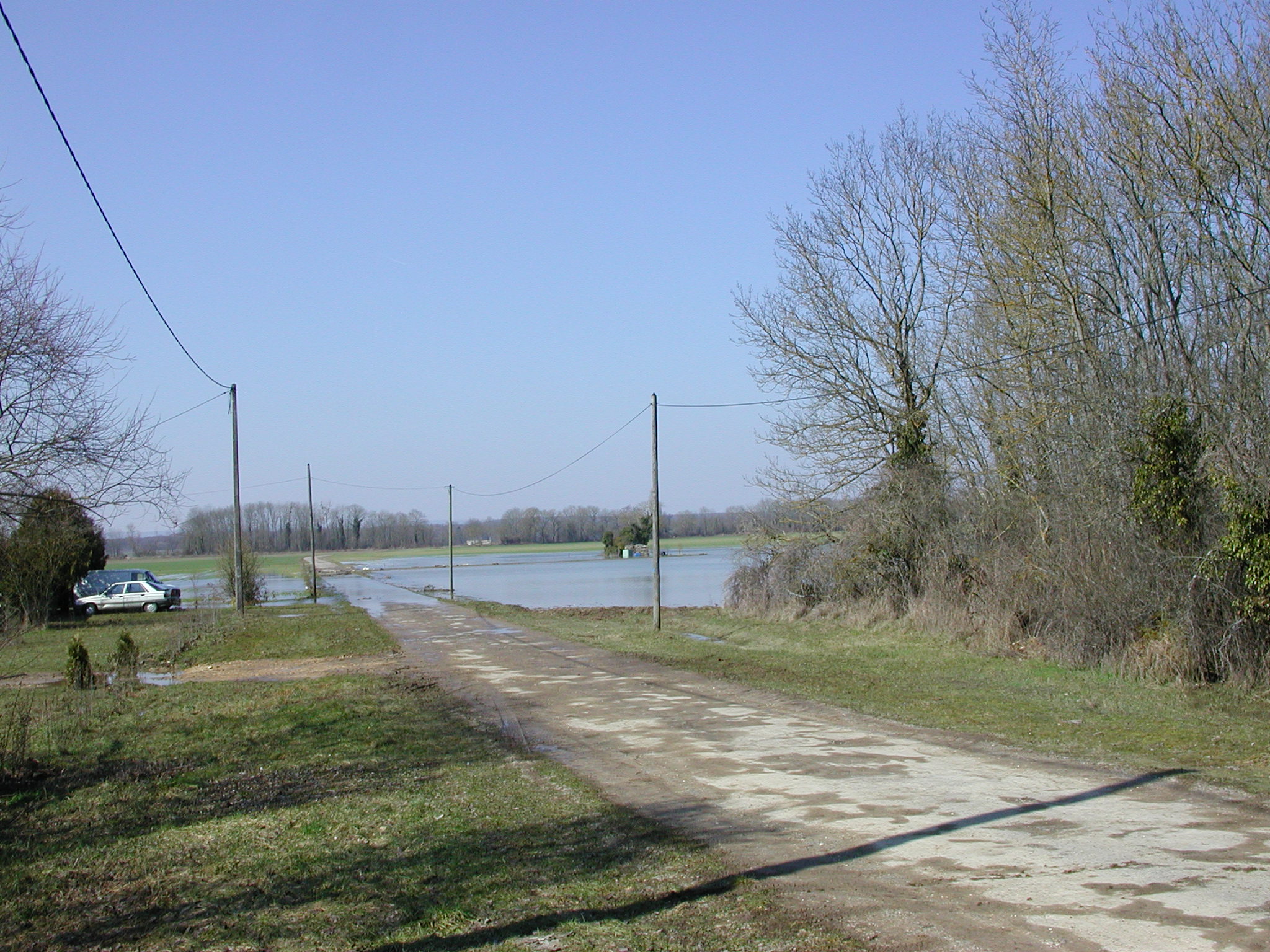 Crue de la Tille, en mars 2006, à Beire le Chatel en Côte d'Or