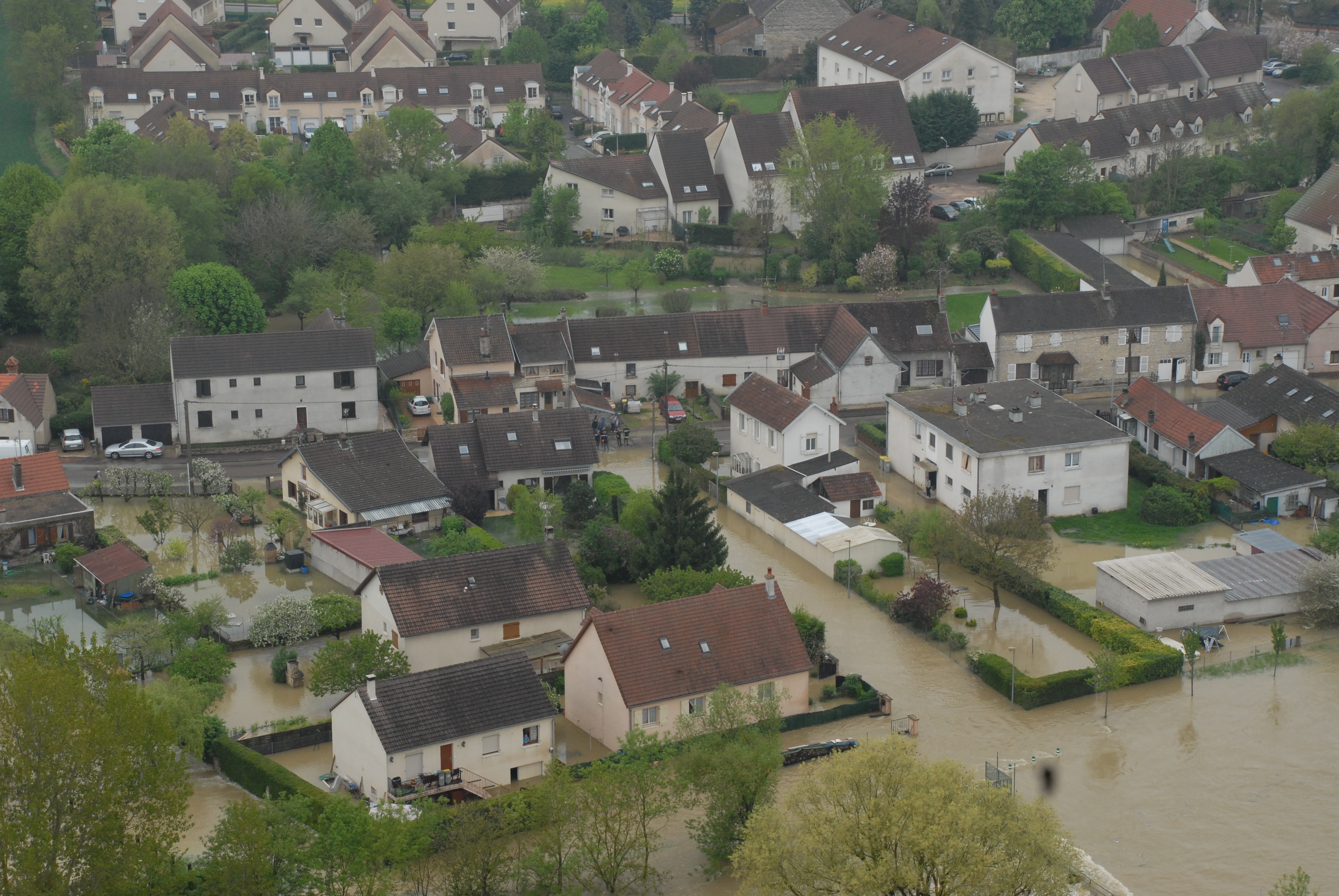 Crue de l'Ouche, en mai 2013, à Longvic en Côte d'Or