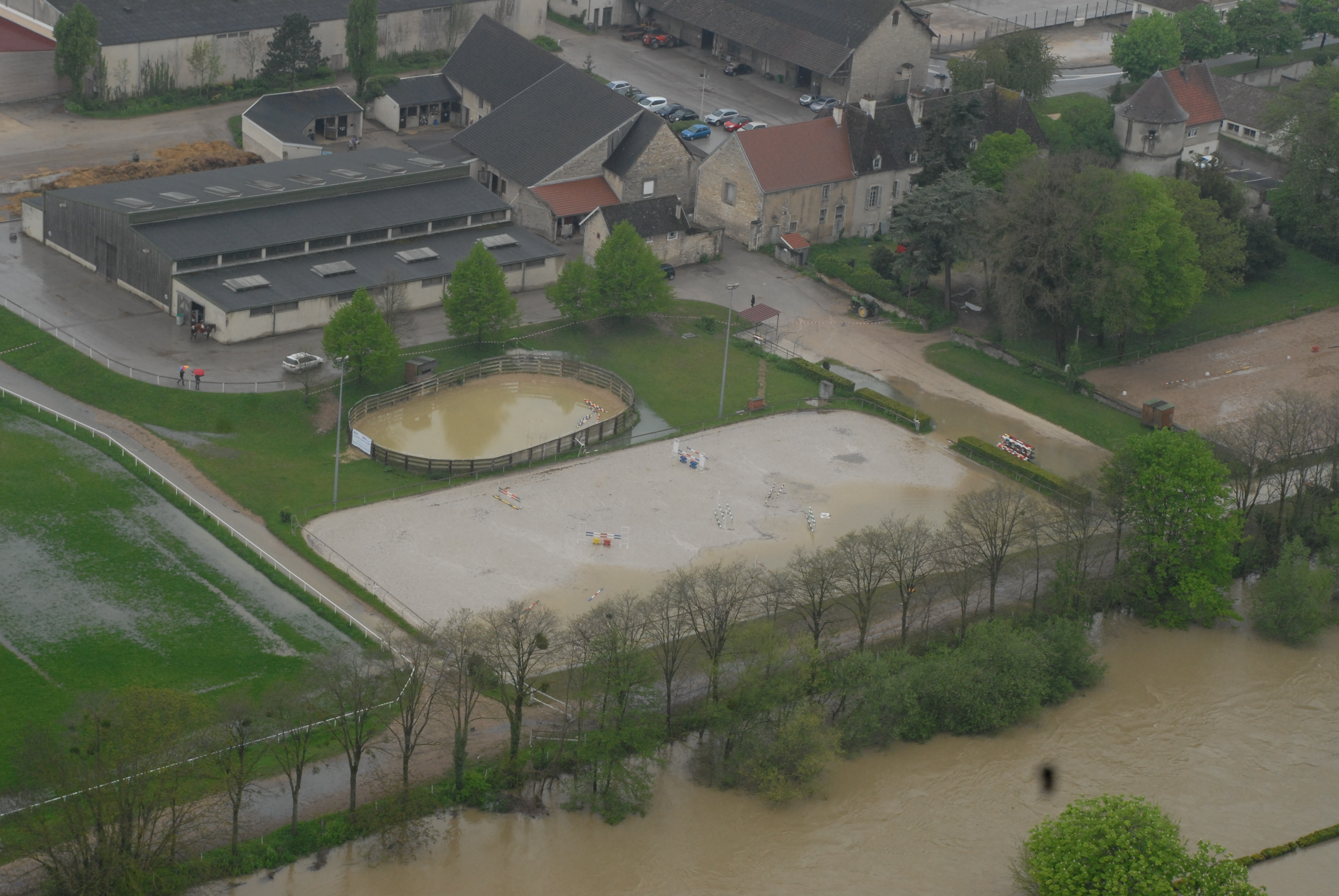 Crue de l'Ouche, en mai 2013, à Longvic en Côte d'Or