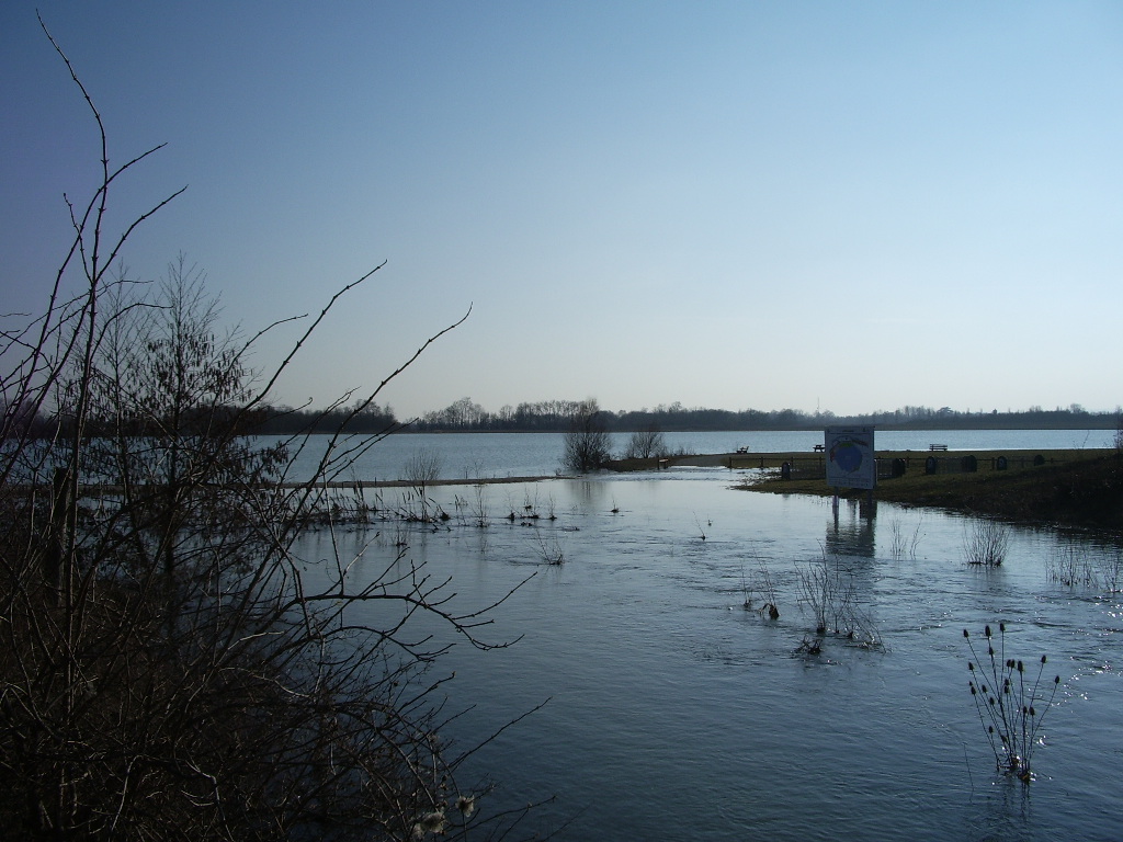 Crue de la rivière neuve, en mars 2006, à Arc sur Tille en Côte d'Or