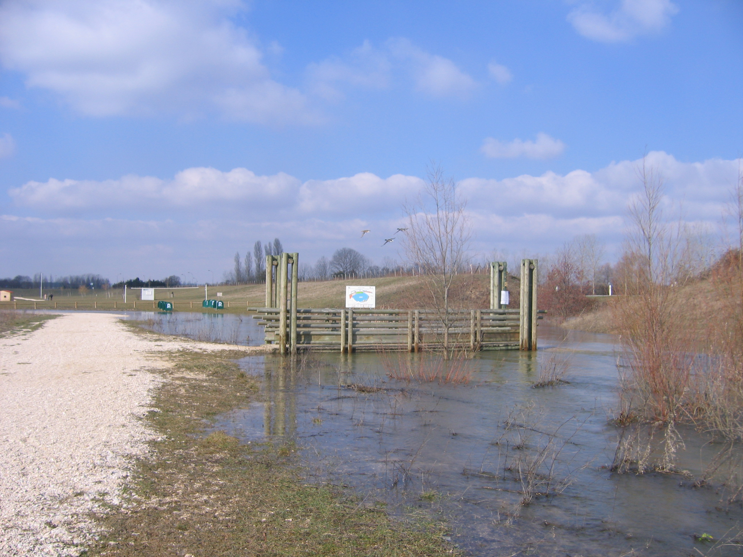 Crue de la rivière neuve, en mars 2006, à Arc sur Tille en Côte d'or