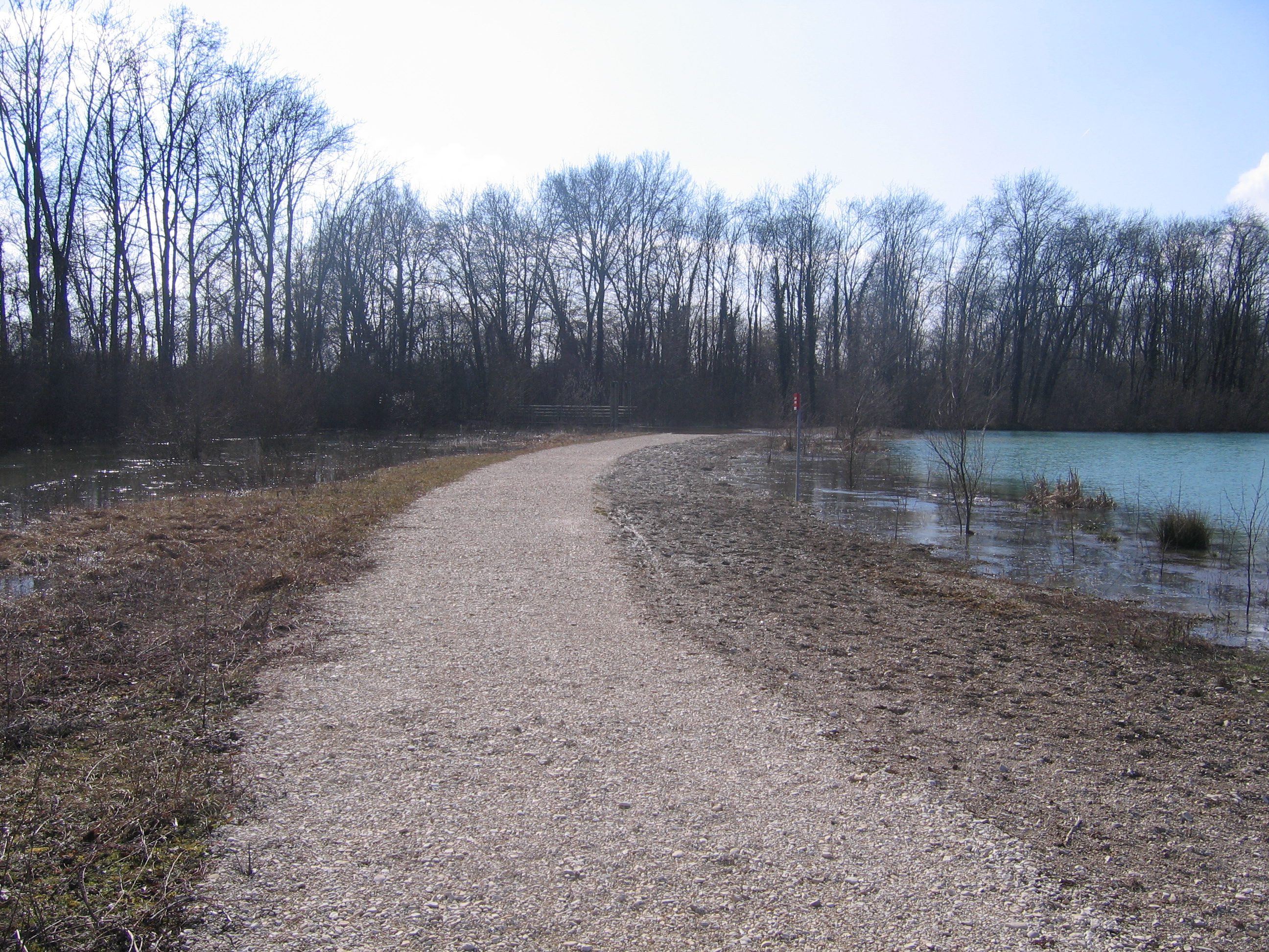 Crue de la rivière neuve, en mars 2006, à Arc sur Tille en Côte d'Or