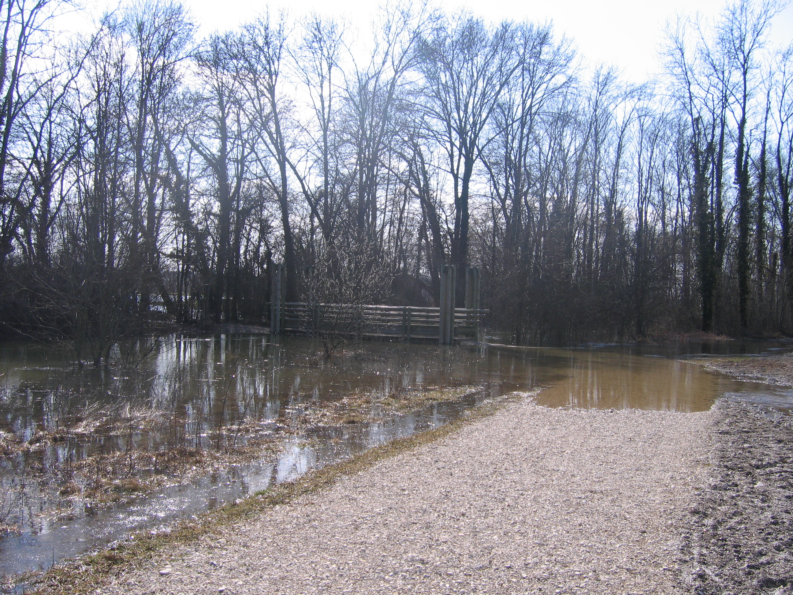 Crue de la rivière neuve, en mars 2006, à Arc sur Tille en Côte d'Or