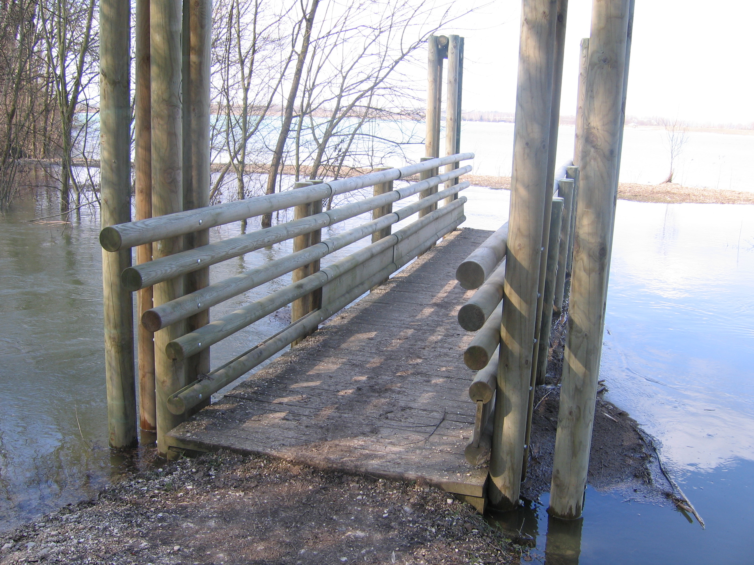 Crue de la rivière neuve, en mars 2006, à Arc sur Tille en Côte d'Or