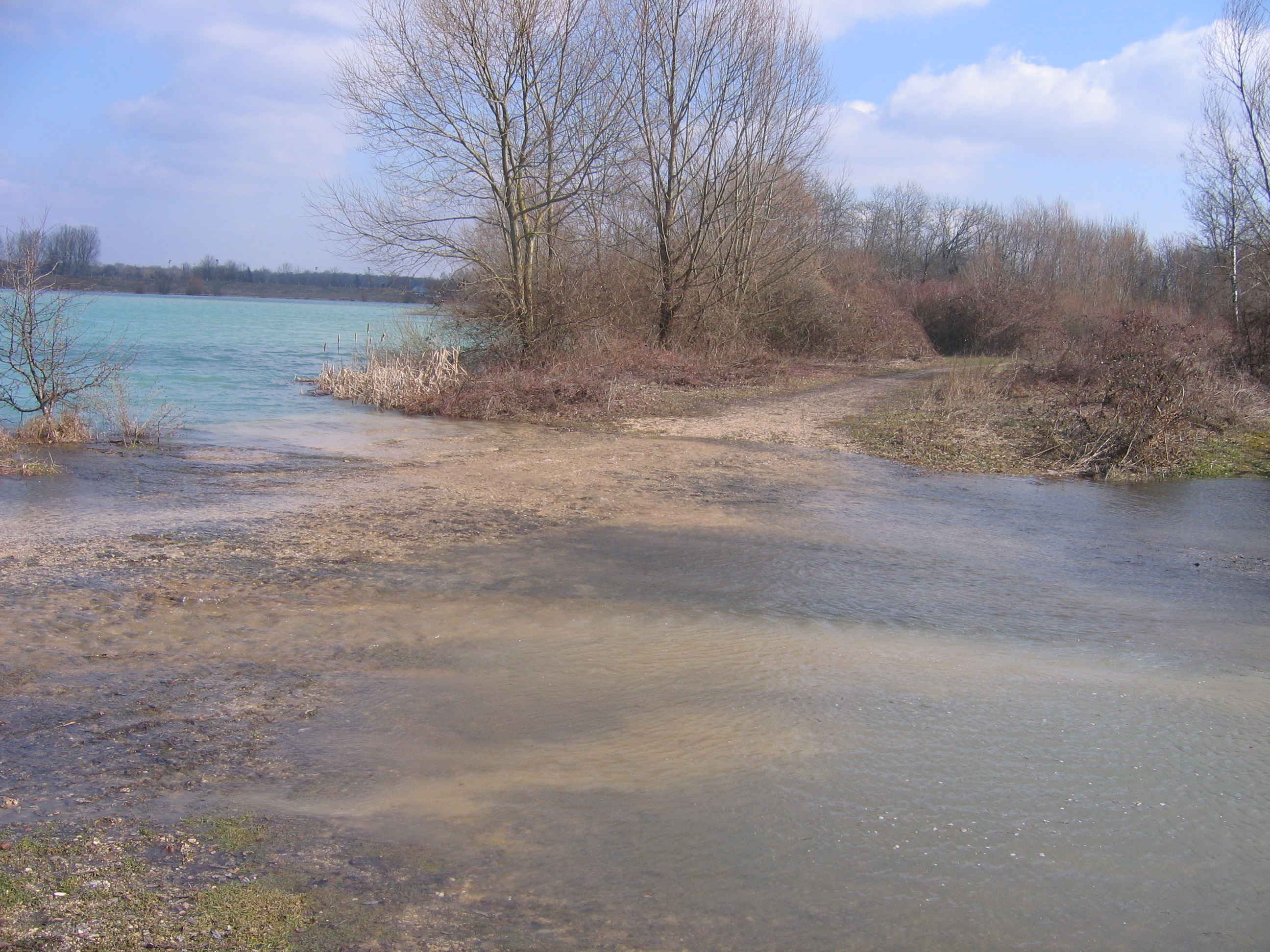 Crue de la rivière neuve, en mars 2006, à Arc sur Tille en Côte d'Or